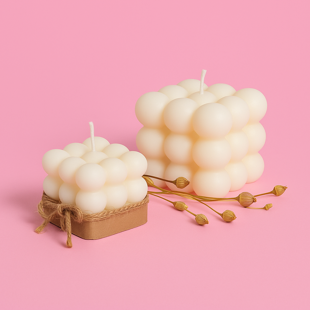 Silicone mold for bubble candles