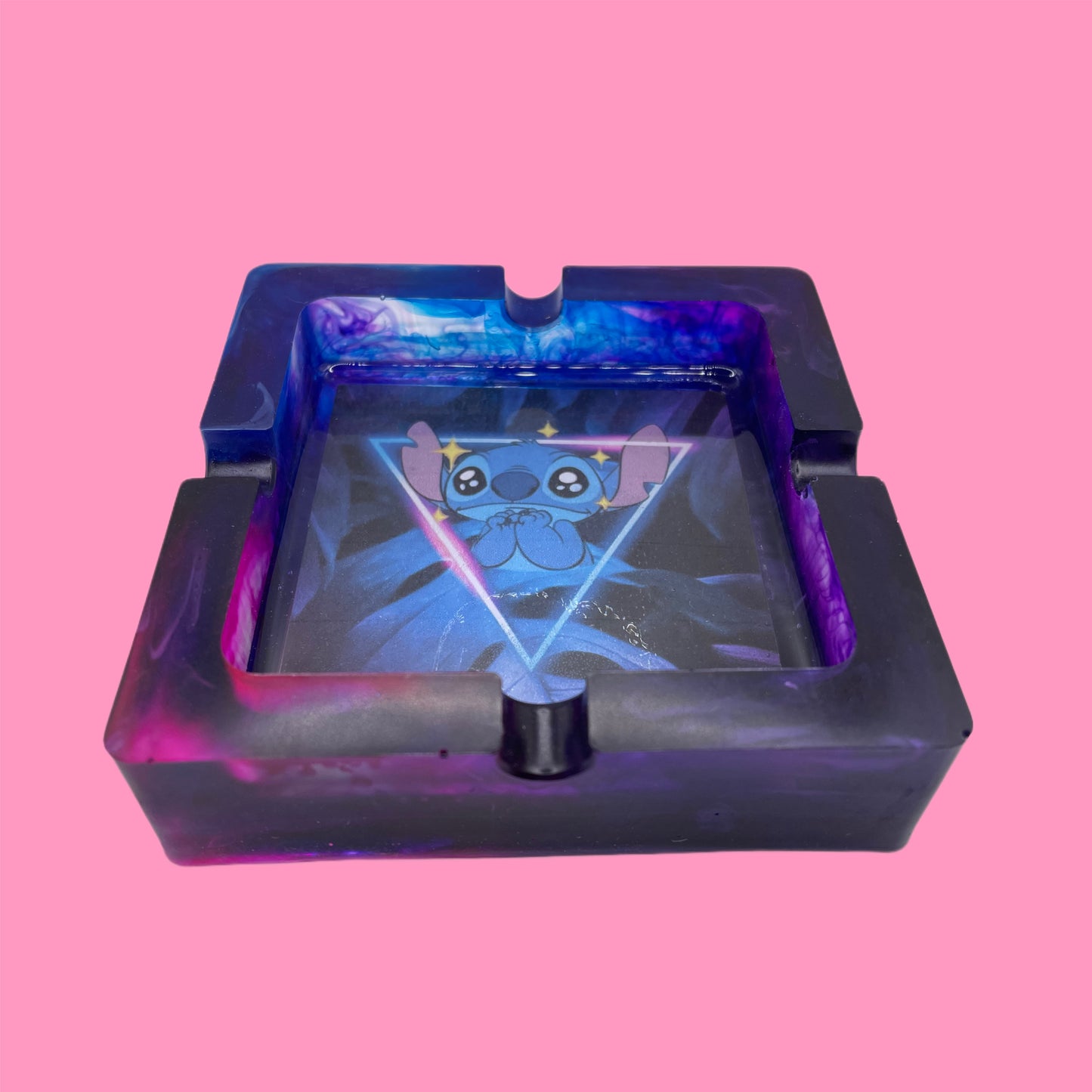 Stitch Blue & Purple Ashtray