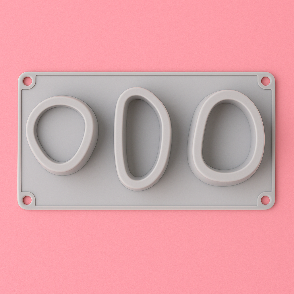 Silicone mold - 3 large stones