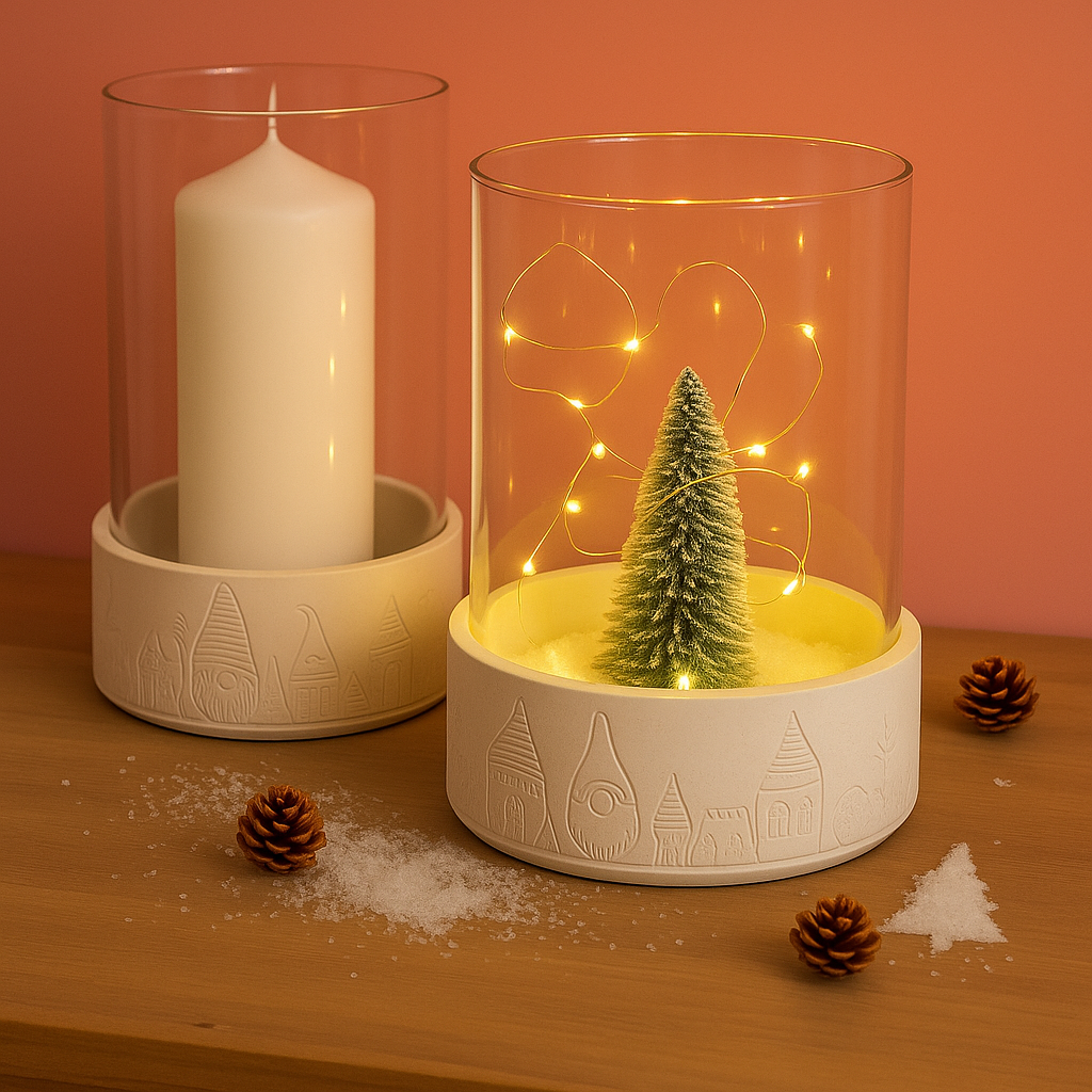 Silicone mold, bowl with elf border.