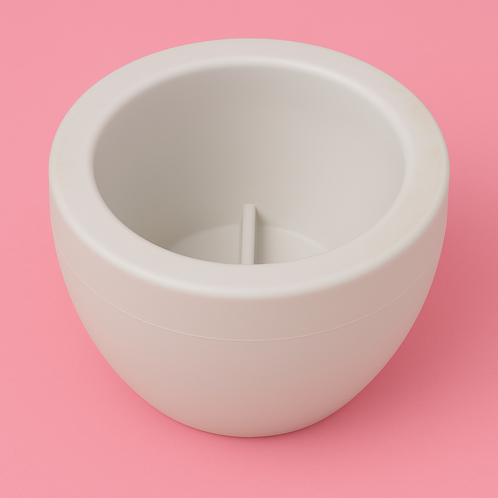Decorative, ribbed silicone bowl mold