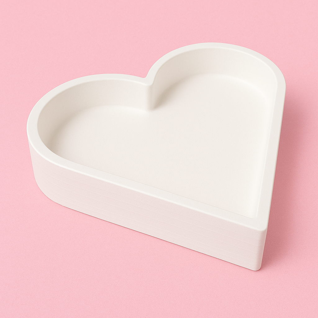 Heart-shaped silicone candle mold