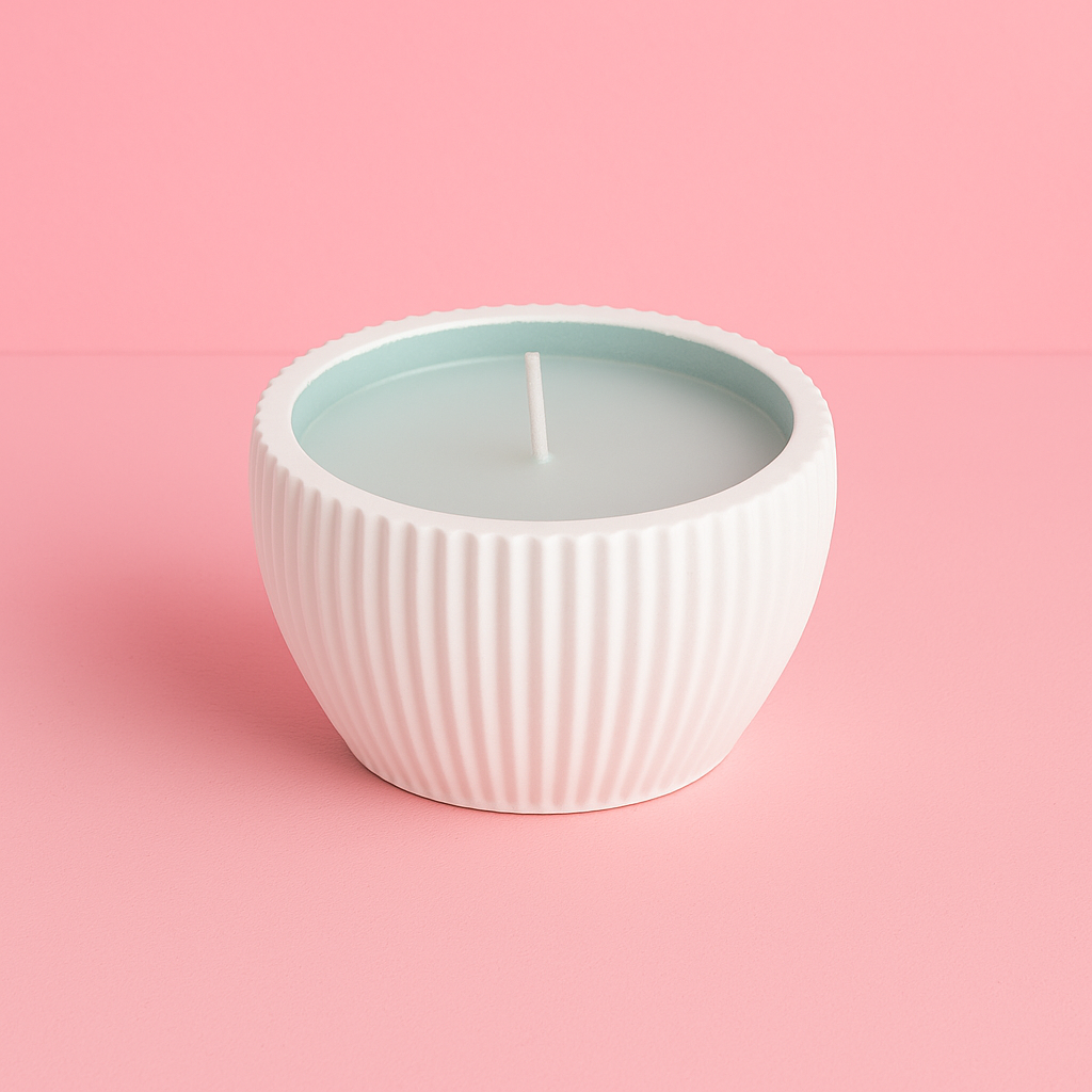 Decorative, ribbed silicone bowl mold
