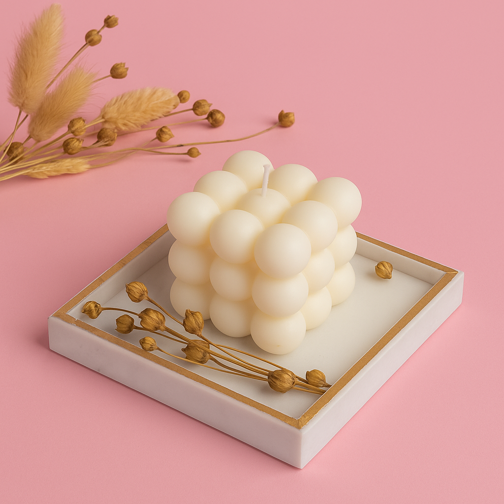 Silicone mold for bubble candles