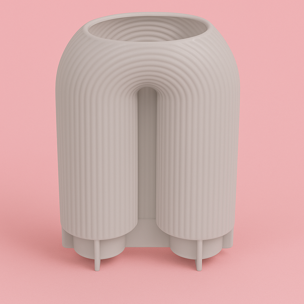 U-shaped silicone mold with grooves