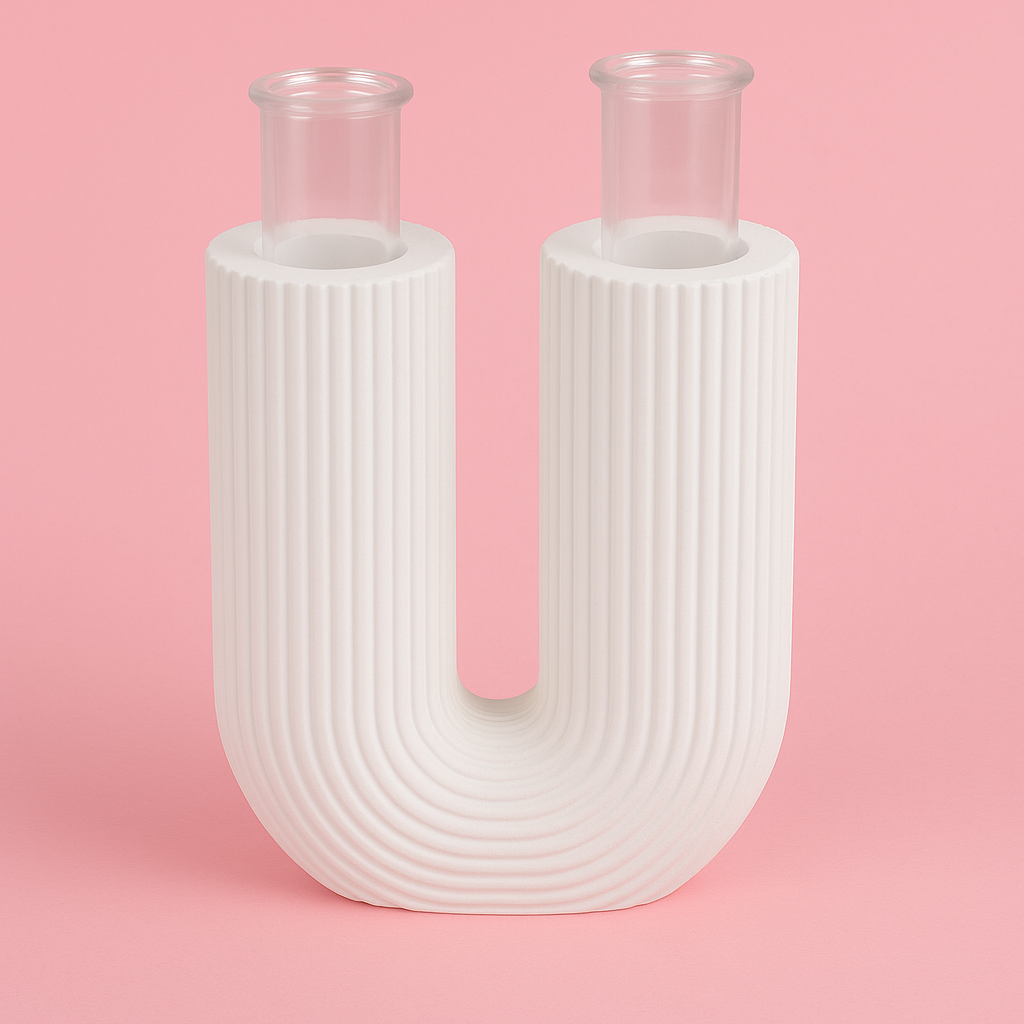U-shaped silicone mold with grooves