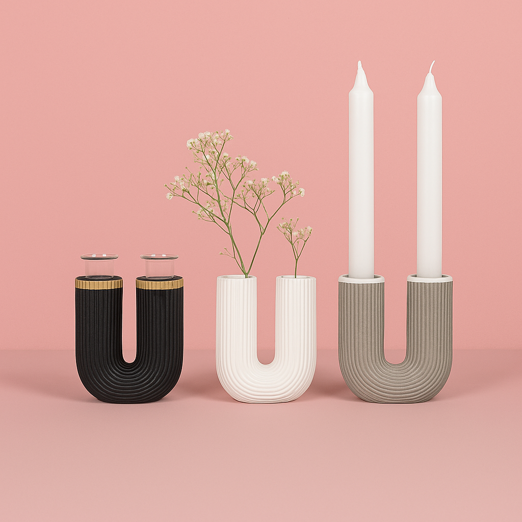 U-shaped silicone mold with grooves