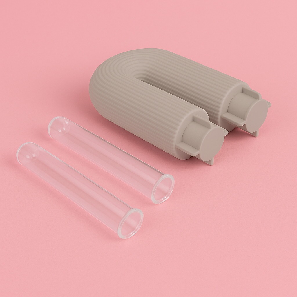U-shaped silicone mold with grooves