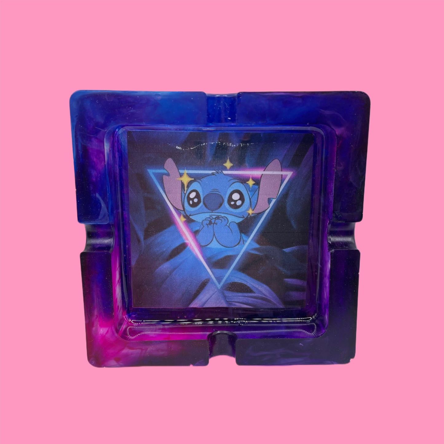 Stitch Blue & Purple Ashtray