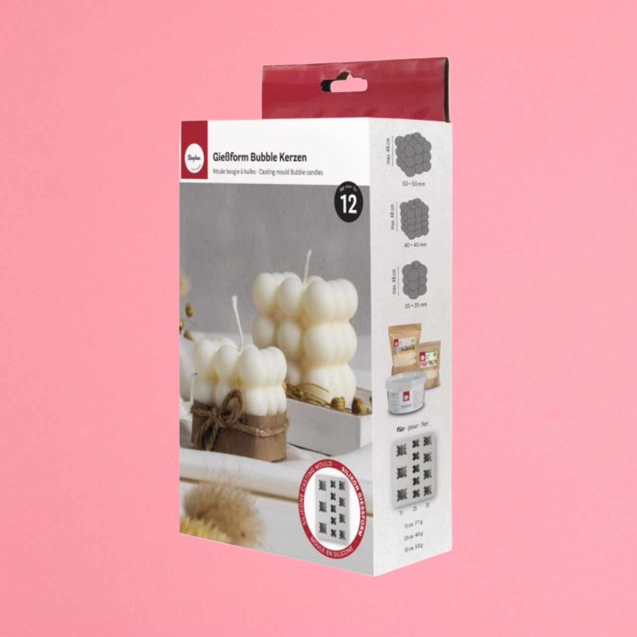 Silicone mold for bubble candles