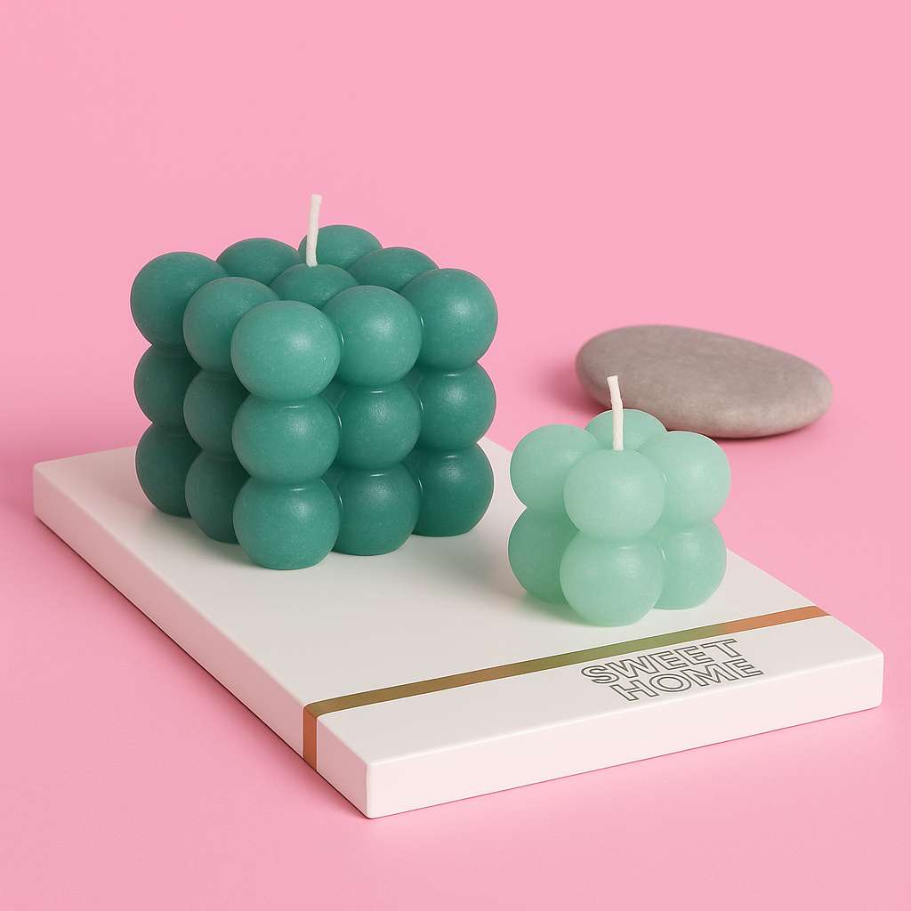 Silicone mold for bubble candles