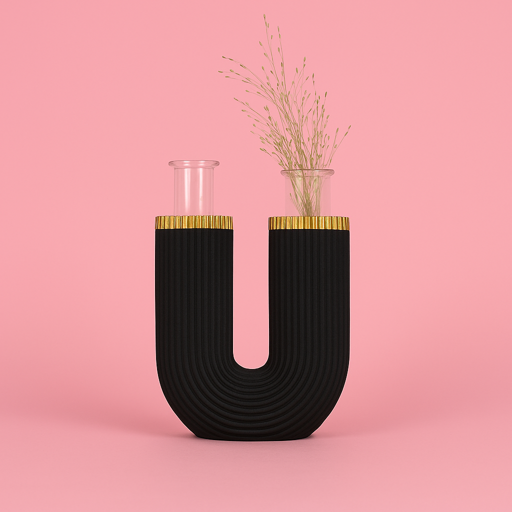 U-shaped silicone mold with grooves