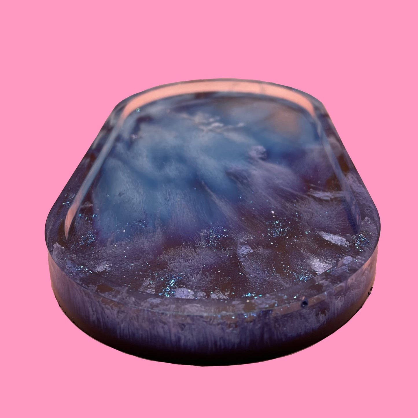 Vide poche ovale bleu