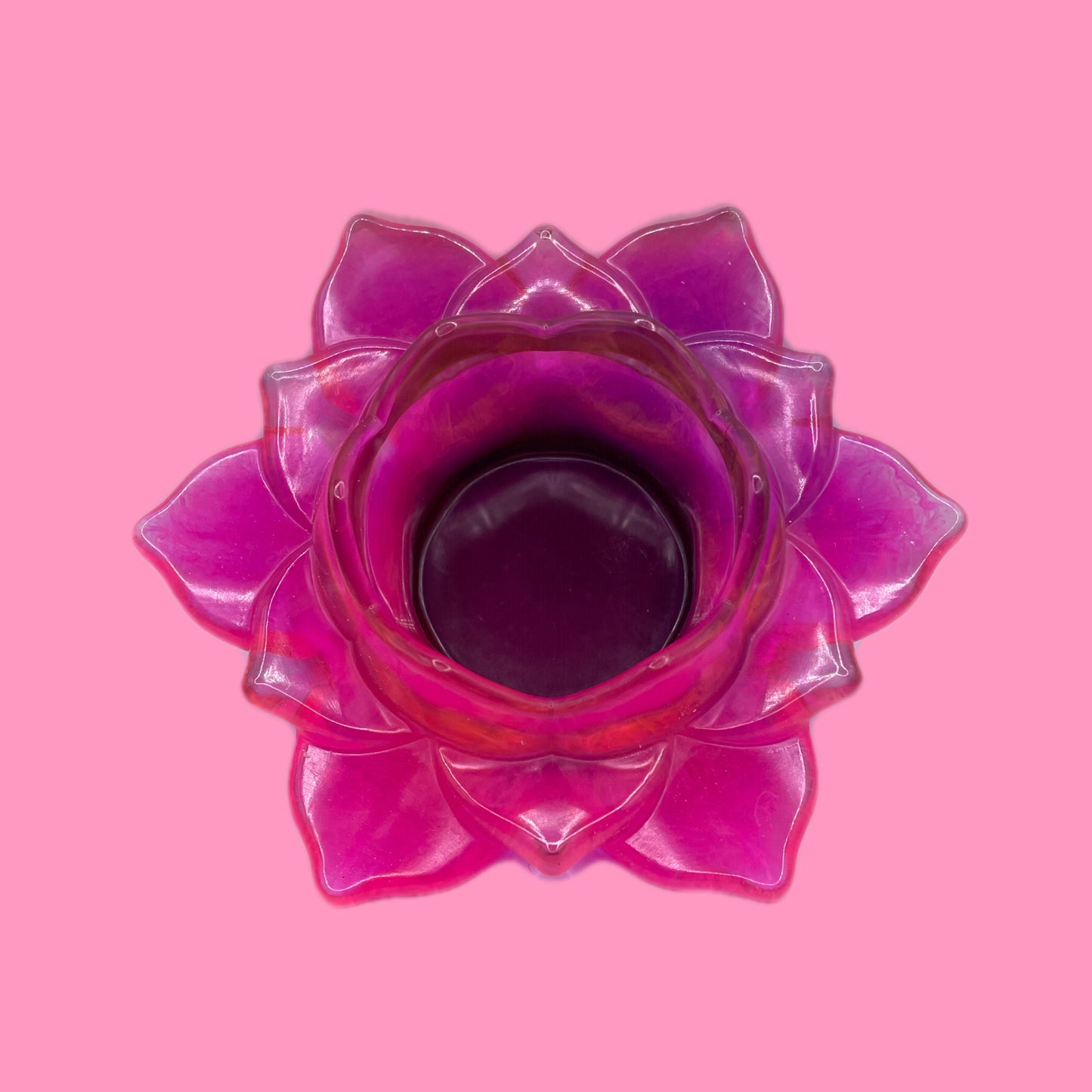 Pink candle holder