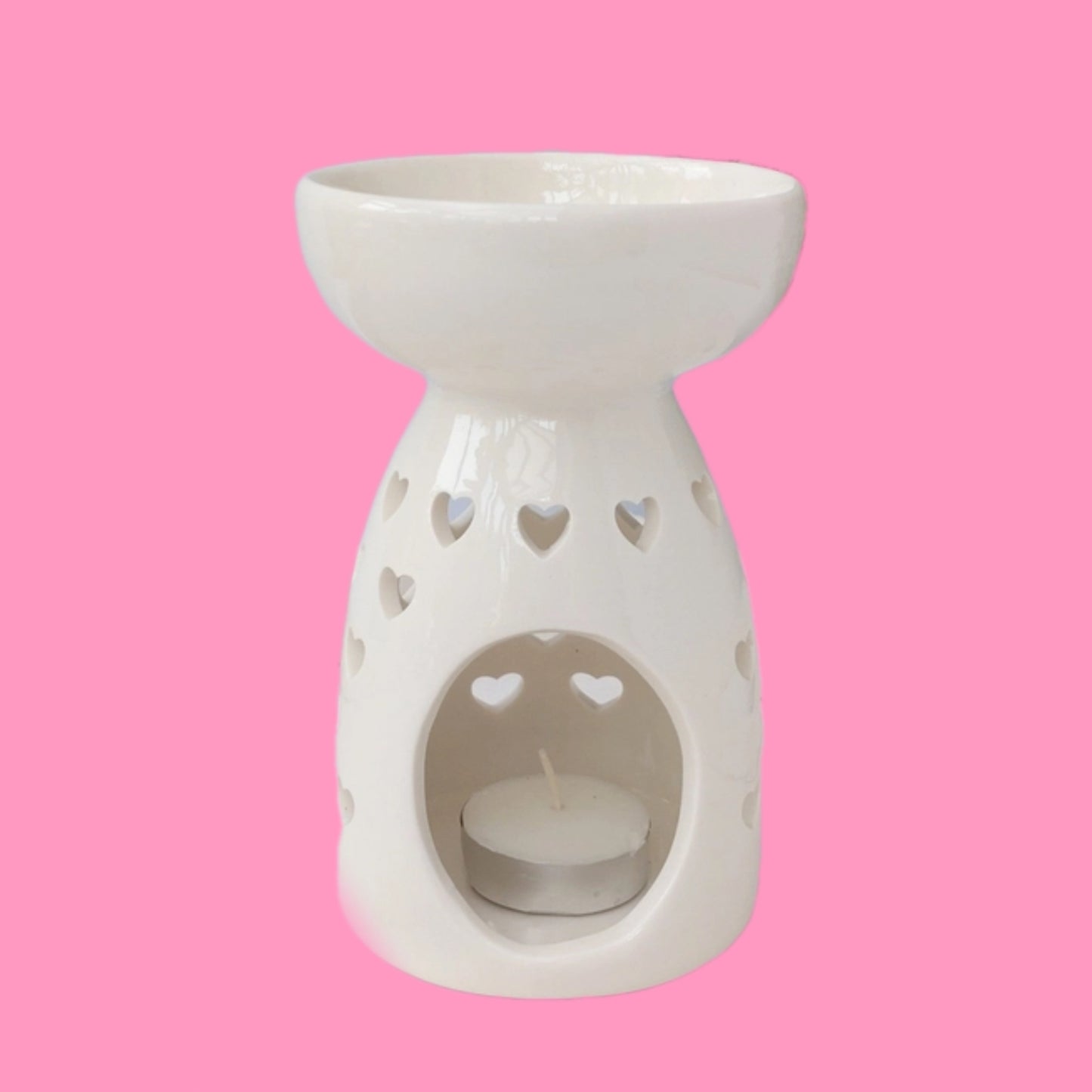 Deep Dish Hearts Burner - White
