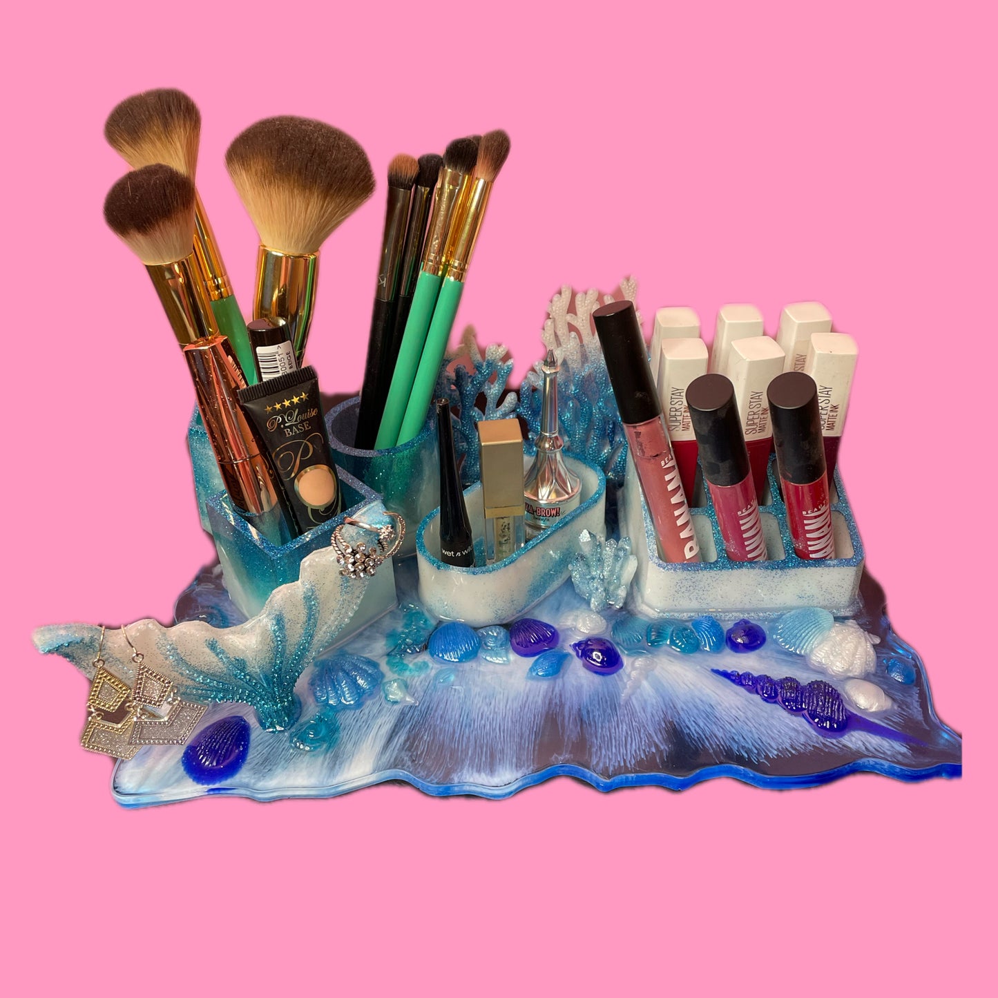 Makeup Tray Ocean Blue