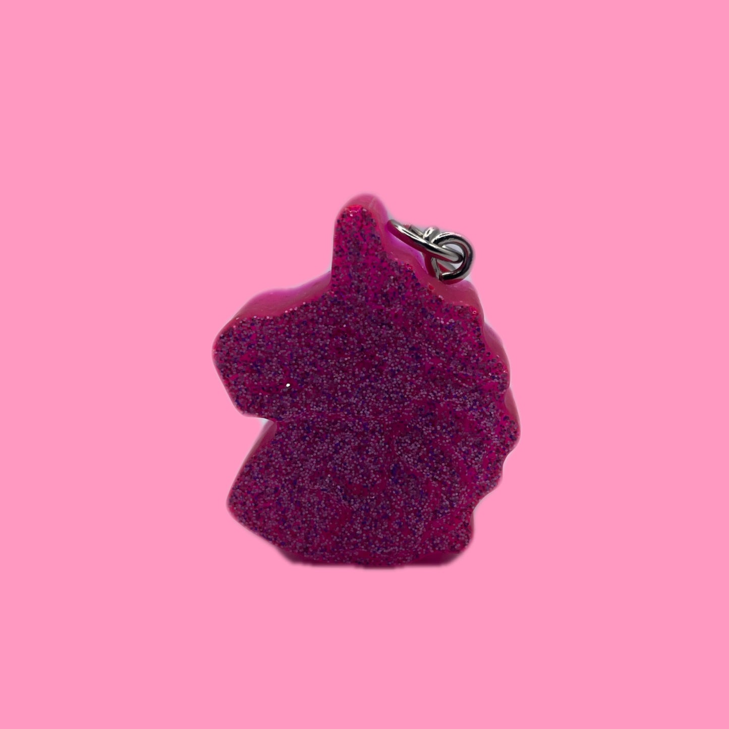 Pink Unicorn Keychain