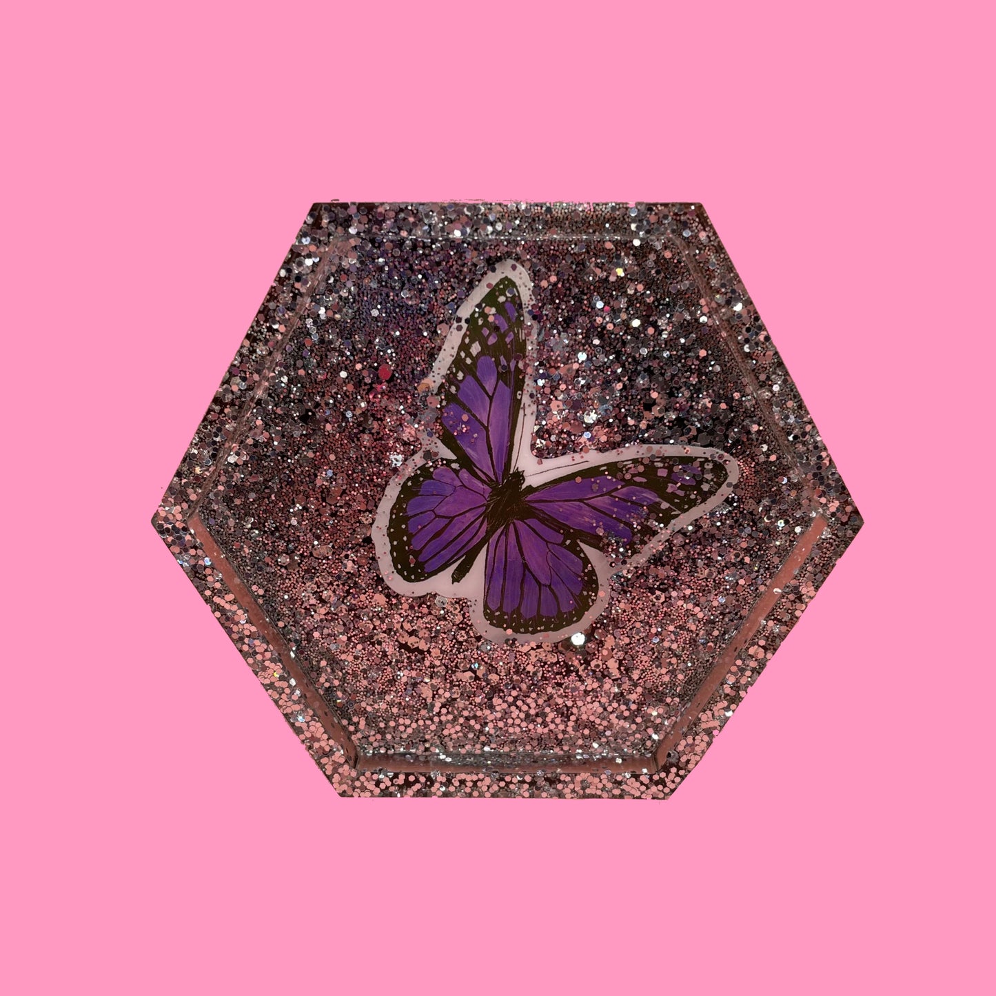 Glitter Butterfly trinket dish