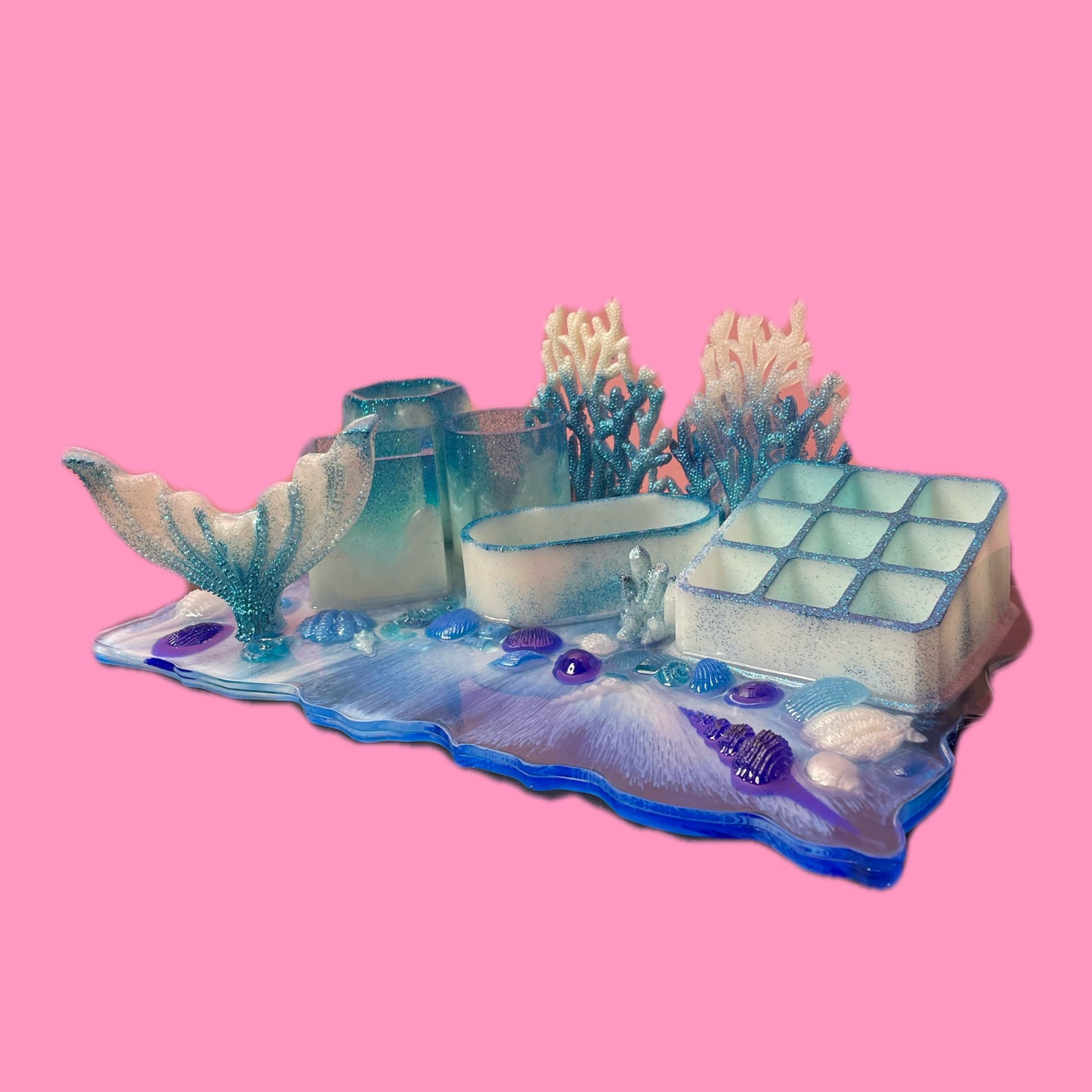 Makeup Tray Ocean Blue
