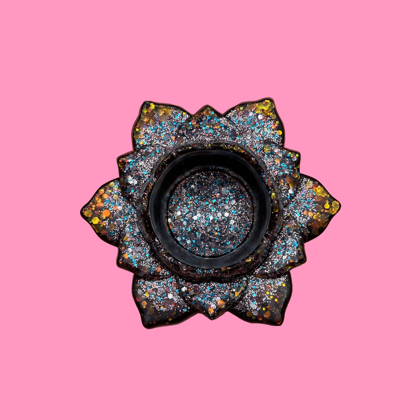 Glitter candle holder