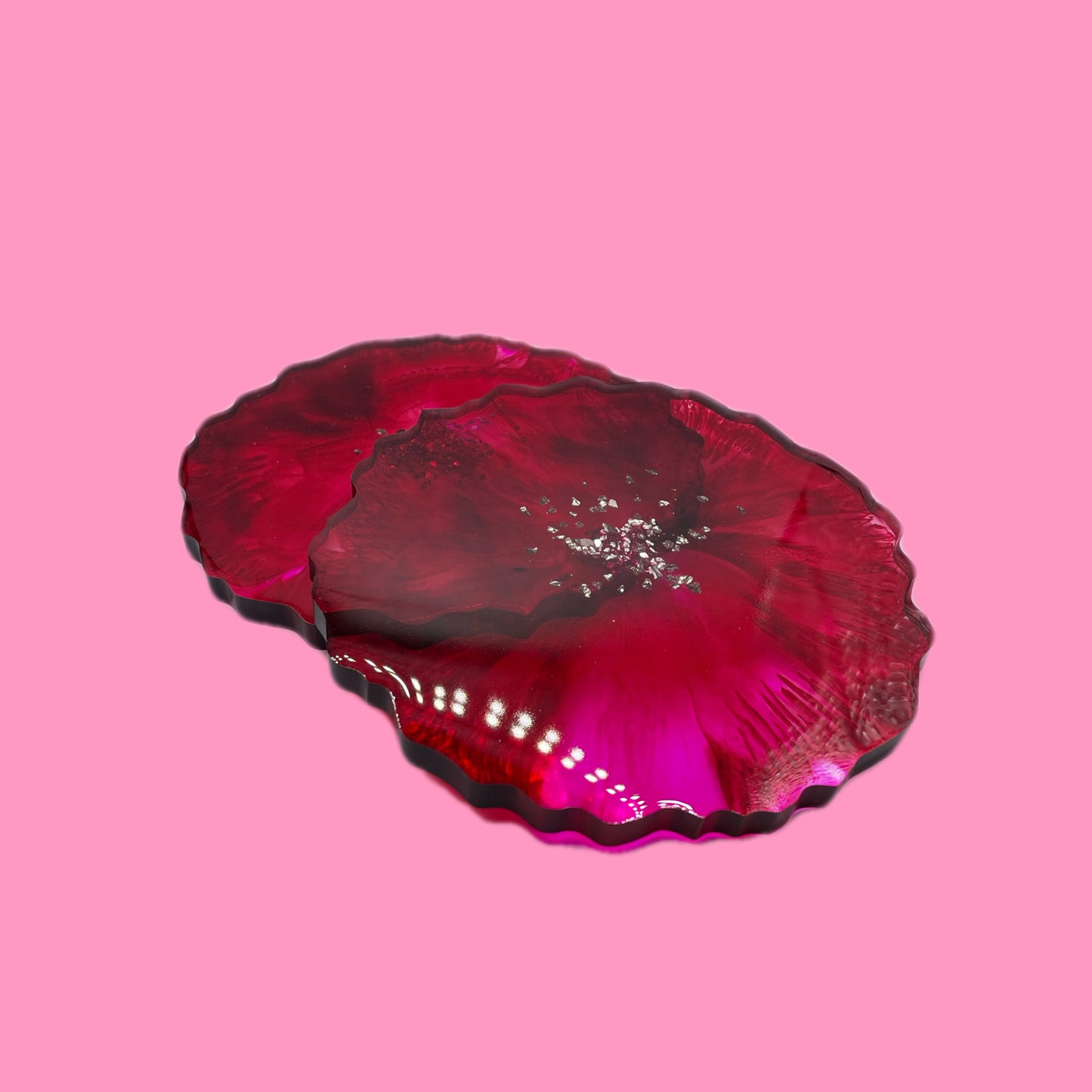 Red coasters (set of 2)