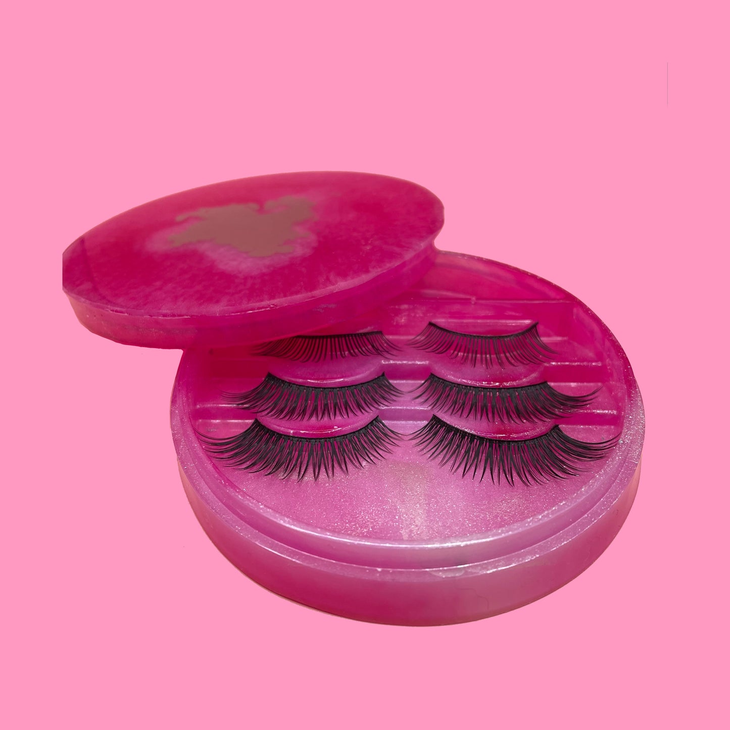 Pink eyelash box