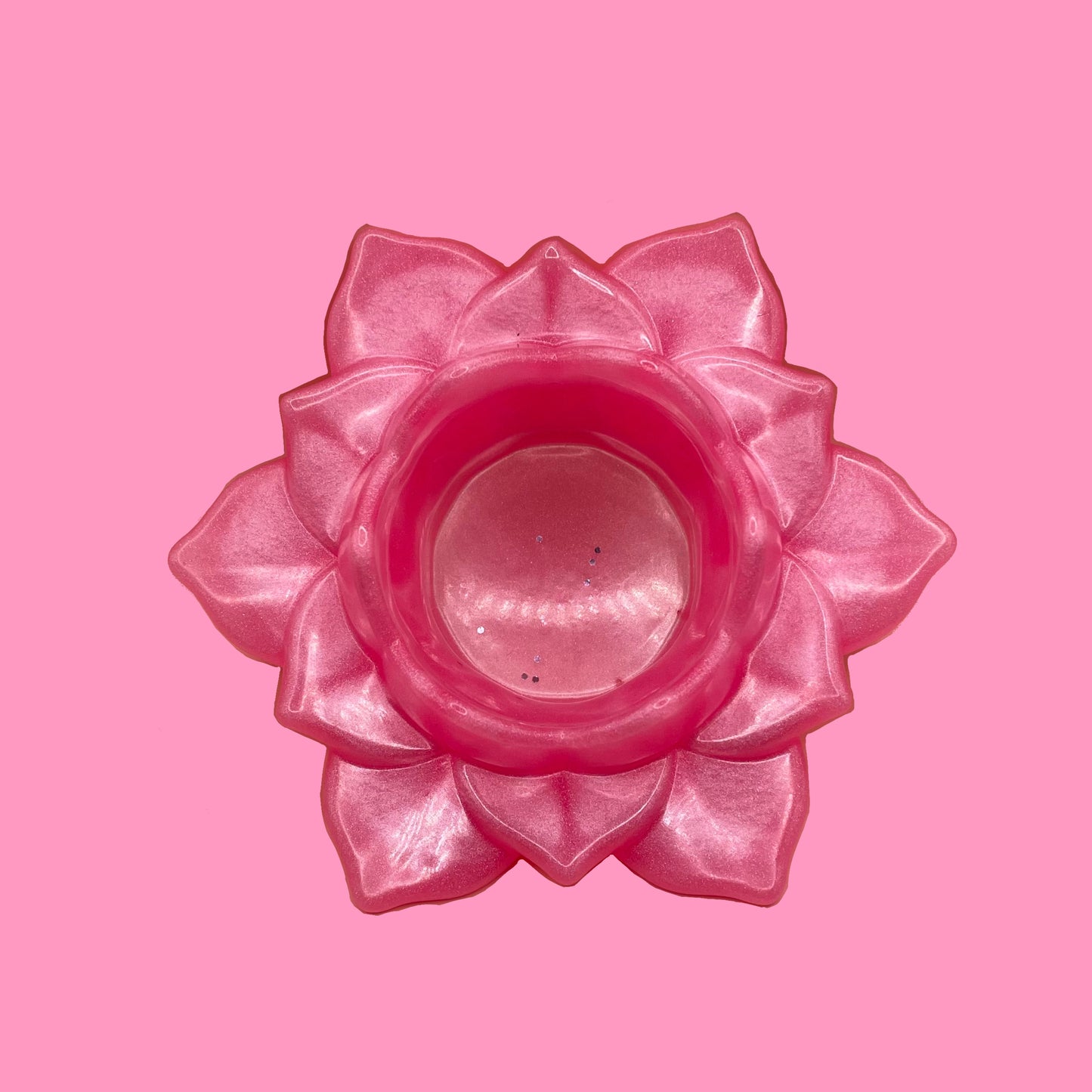 Pink candle holder