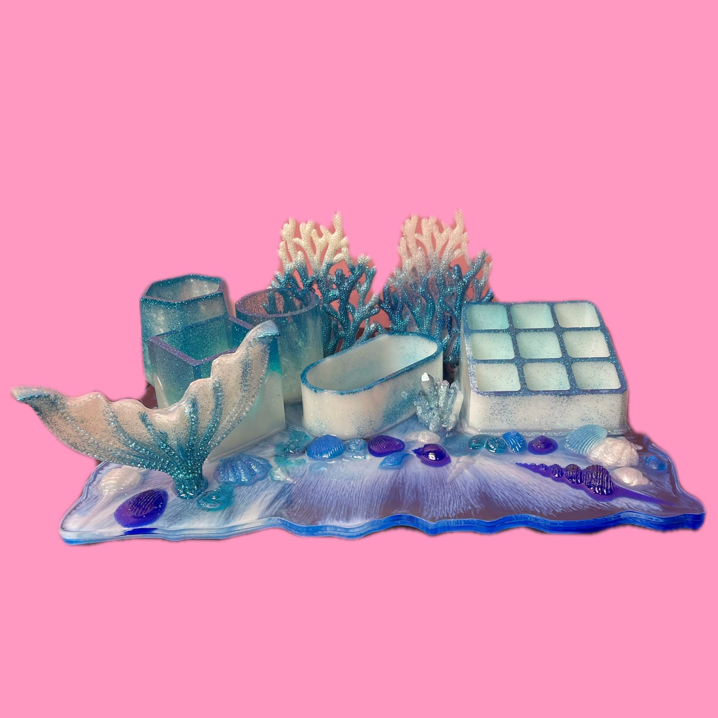 Makeup Tray Ocean Blue