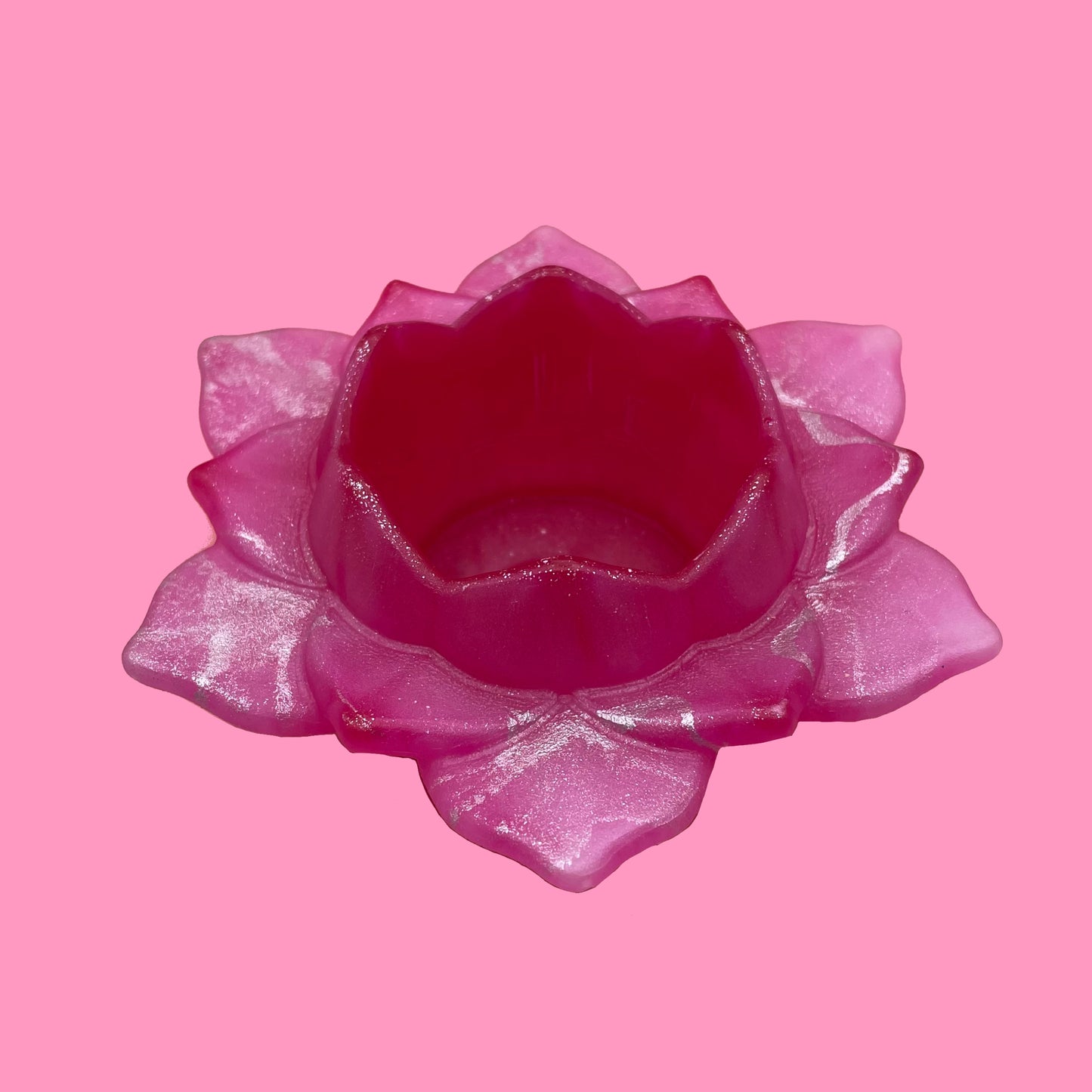 Silver-rose candle holder