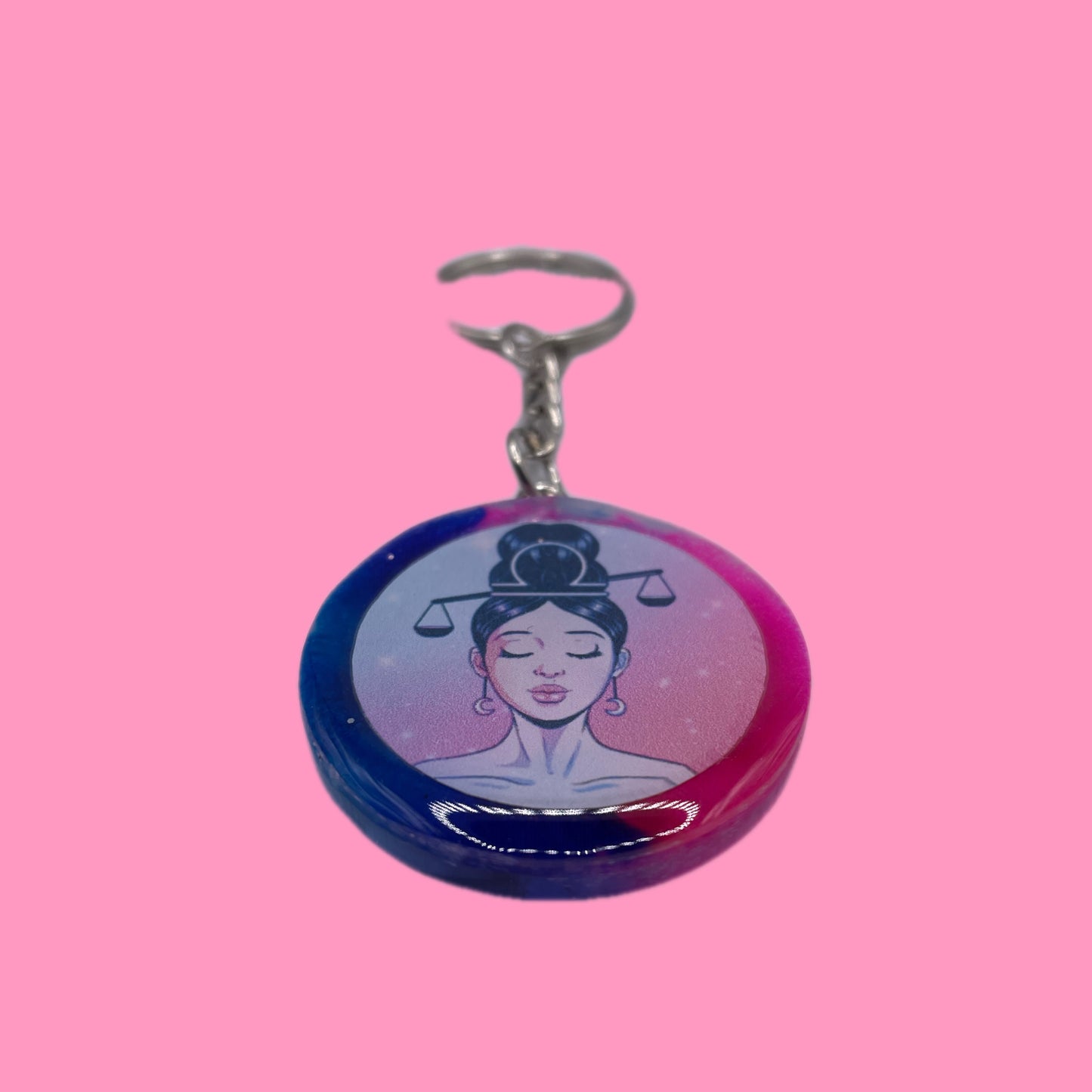 Signe astrologique rose et bleu