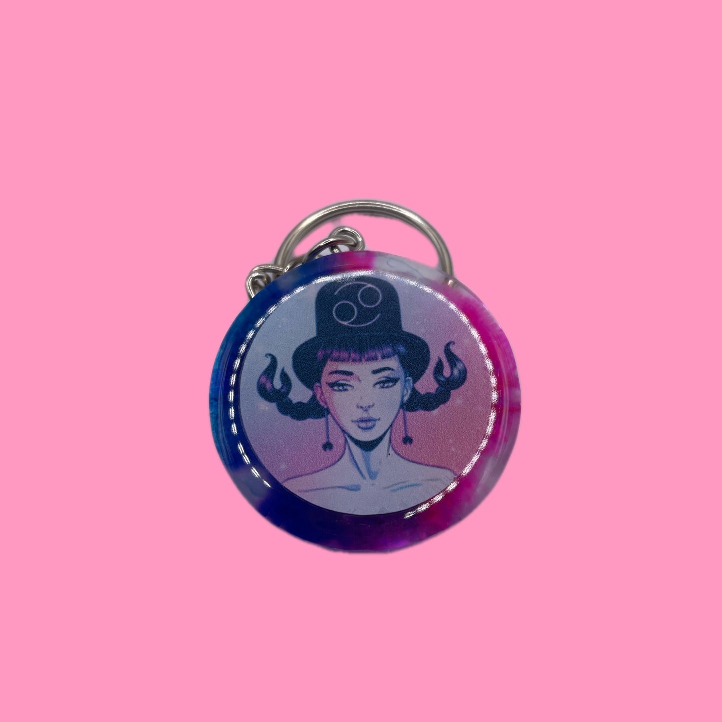 Signe astrologique rose et bleu