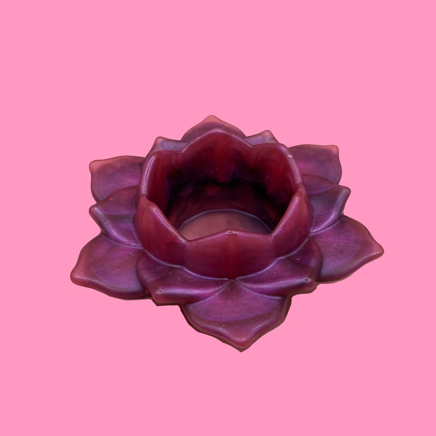 Violet candle holder