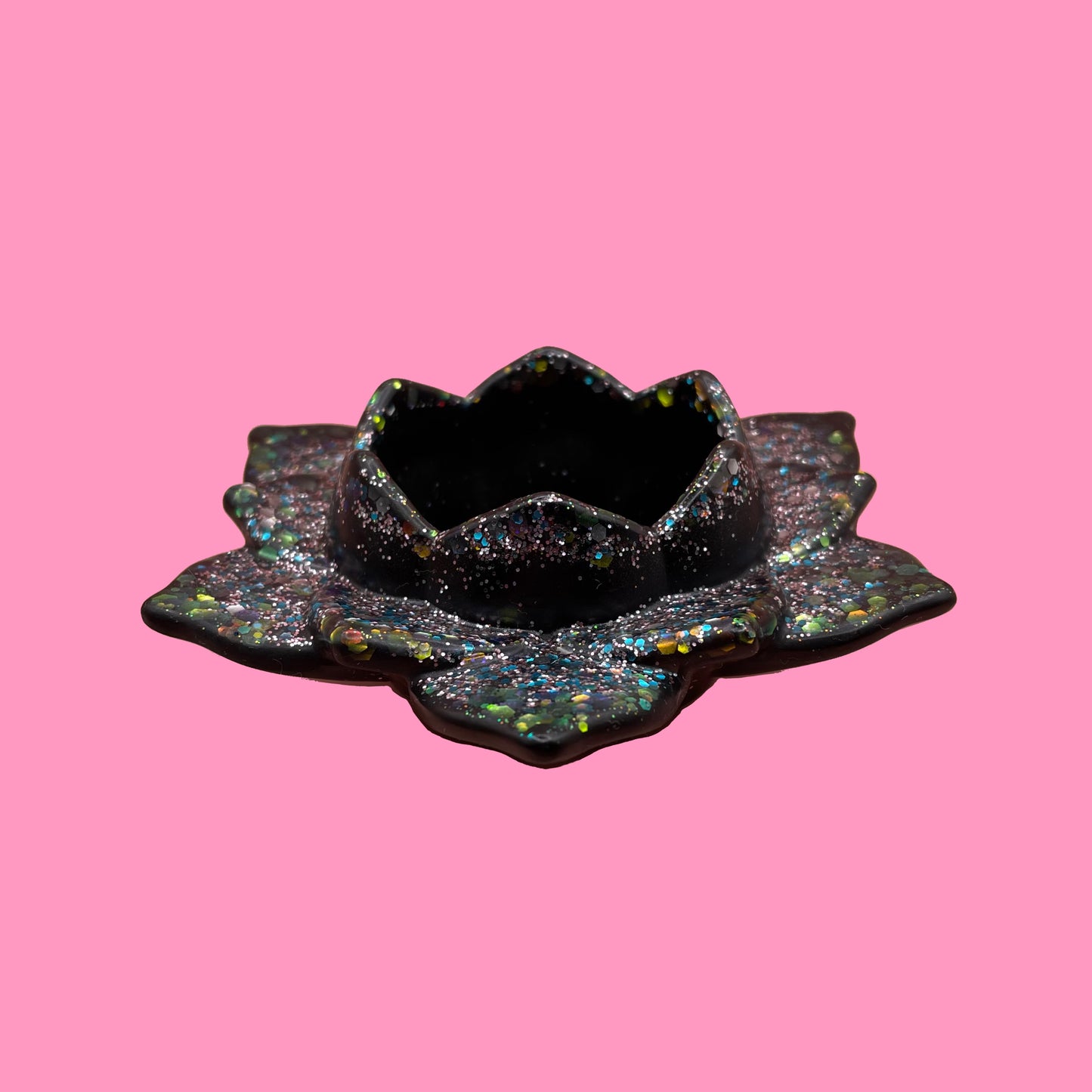 Glitter candle holder