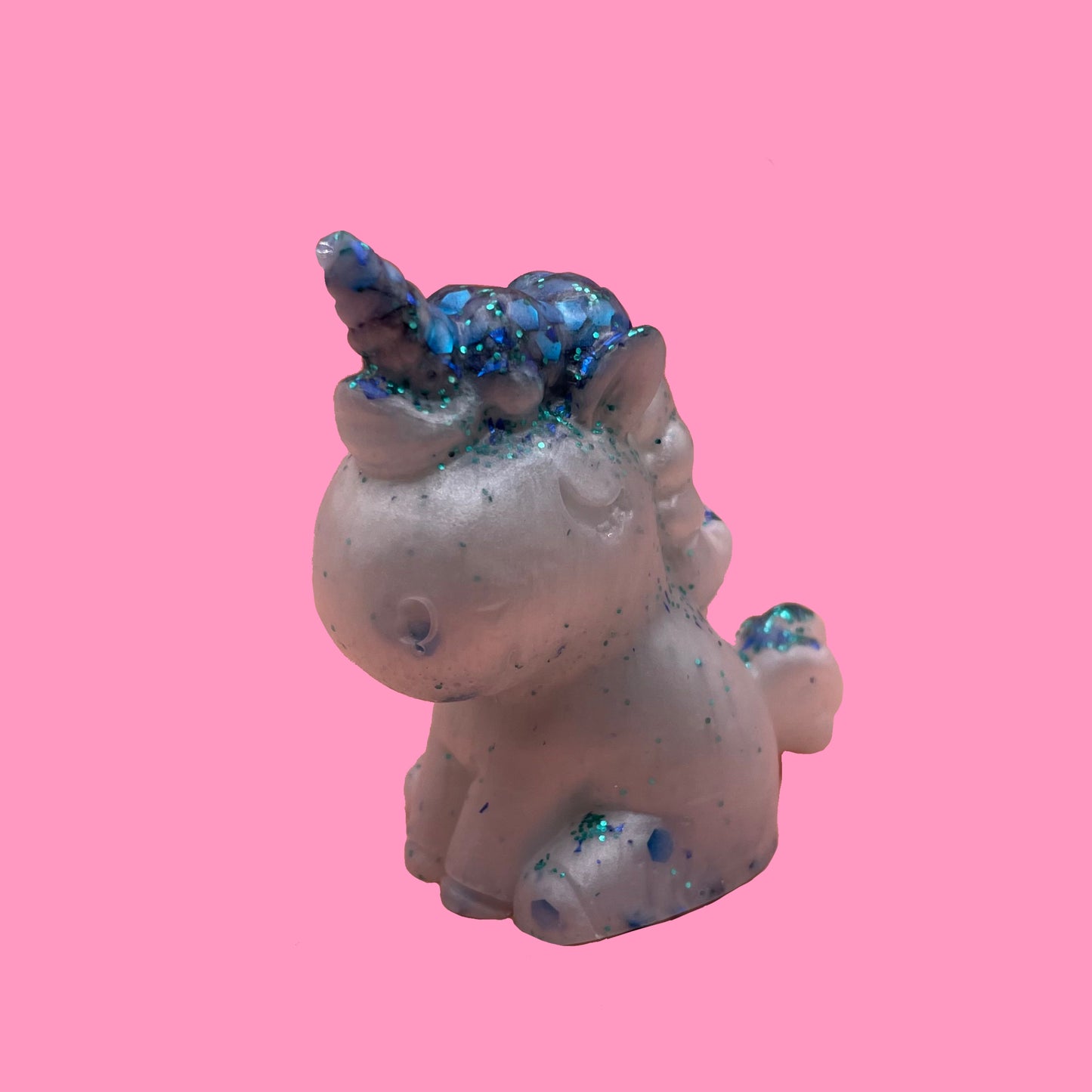 Little white/blue unicorn
