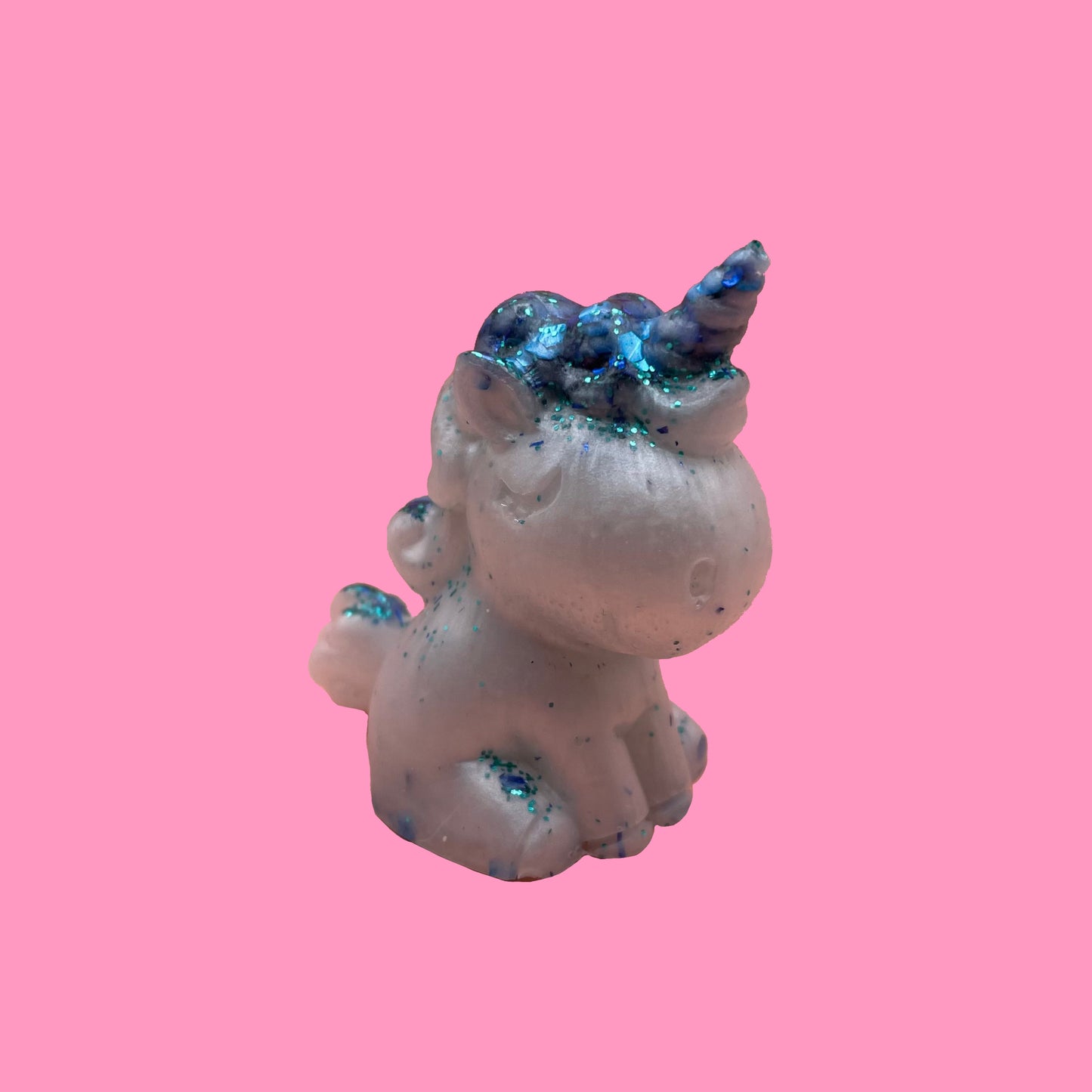 Little white/blue unicorn