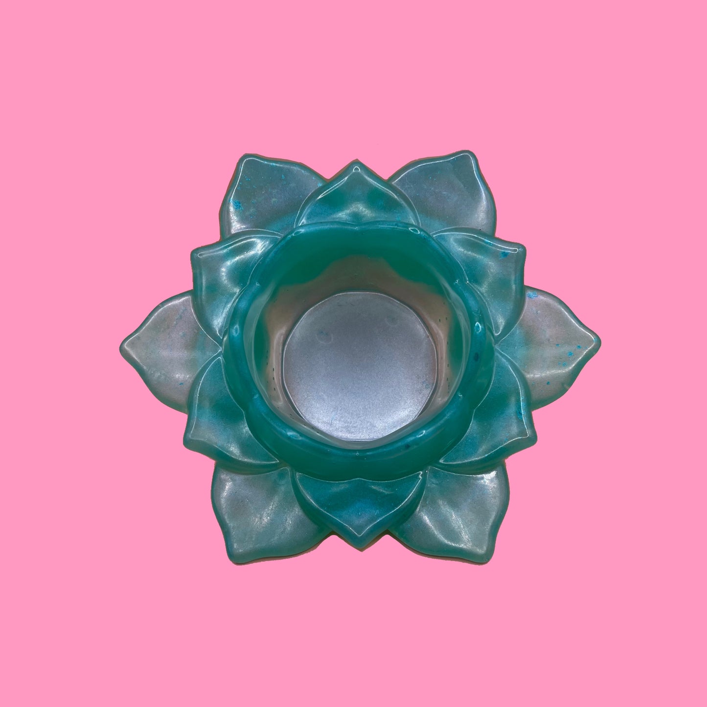 Turquoise candle holder