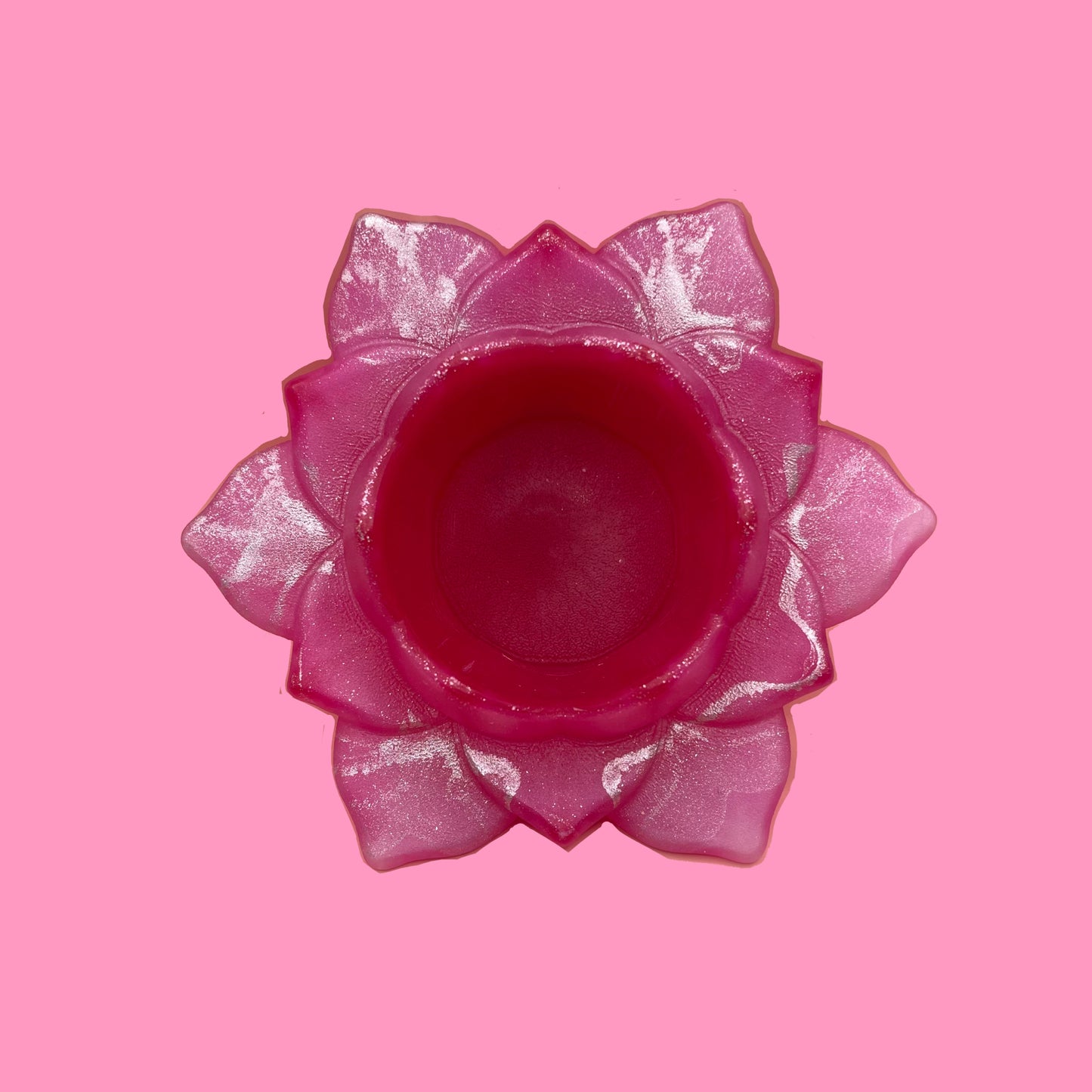 Silver-rose candle holder