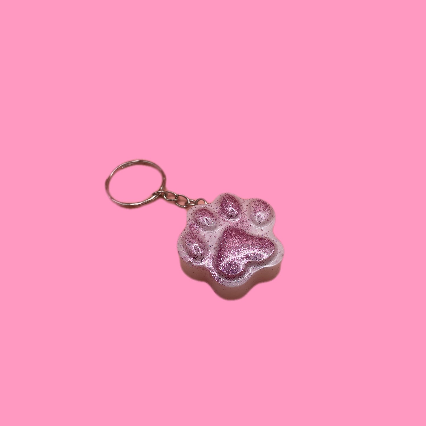 White & glitter paw pads