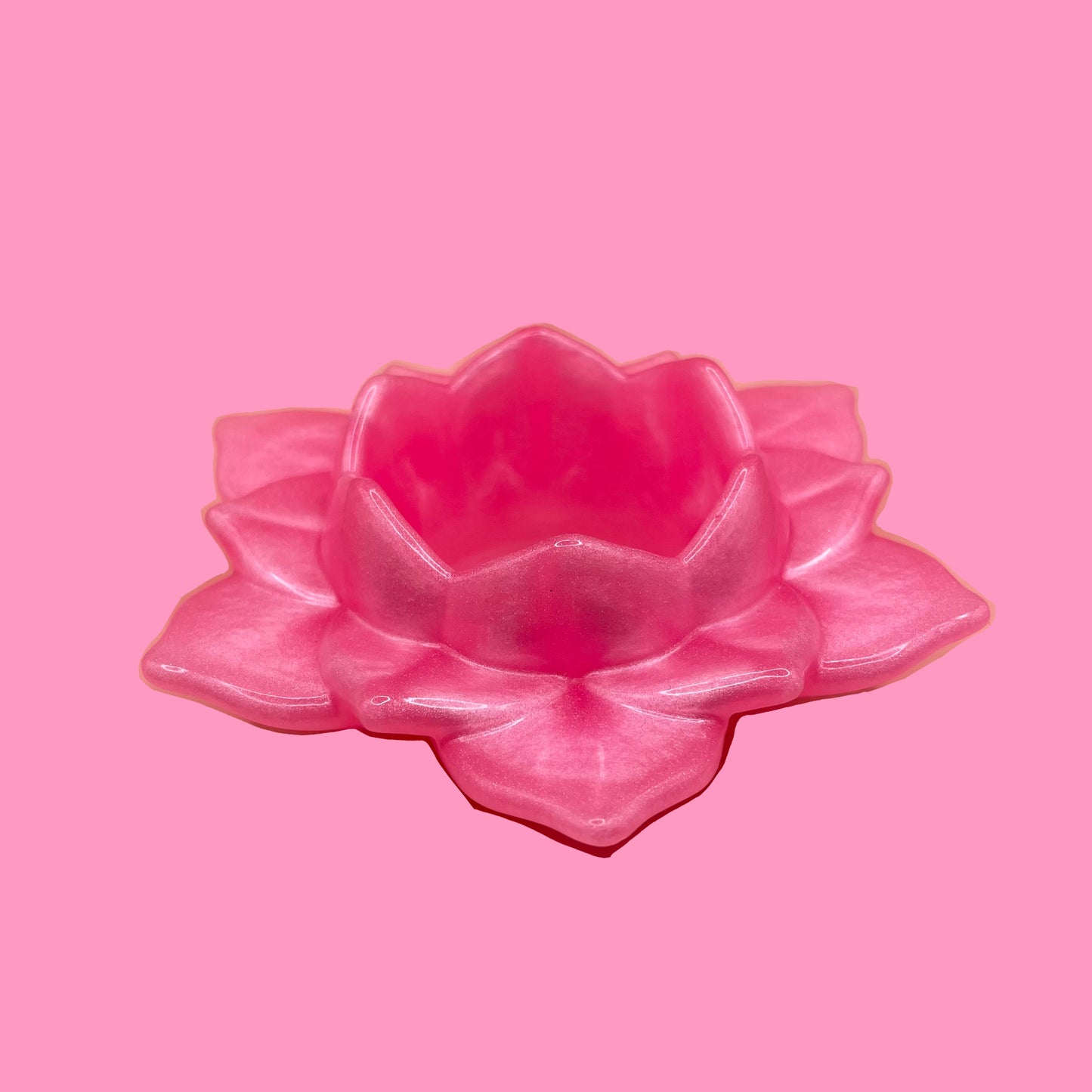Pink candle holder