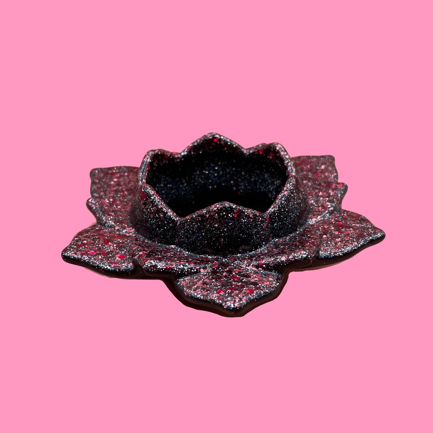 Pink & Glitter Candle Holder 2