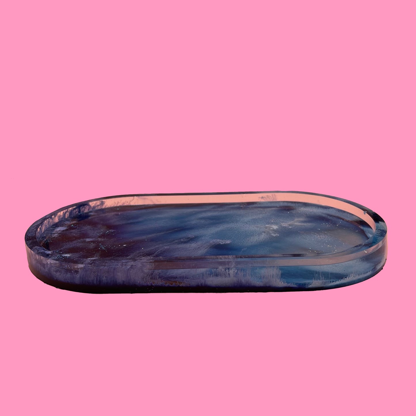Vide poche ovale bleu