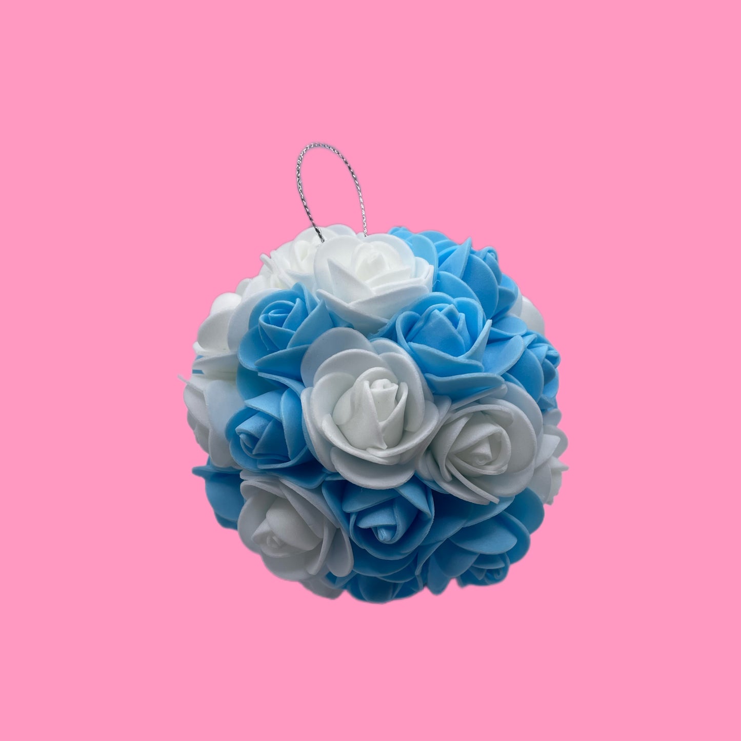 Blue and white ball