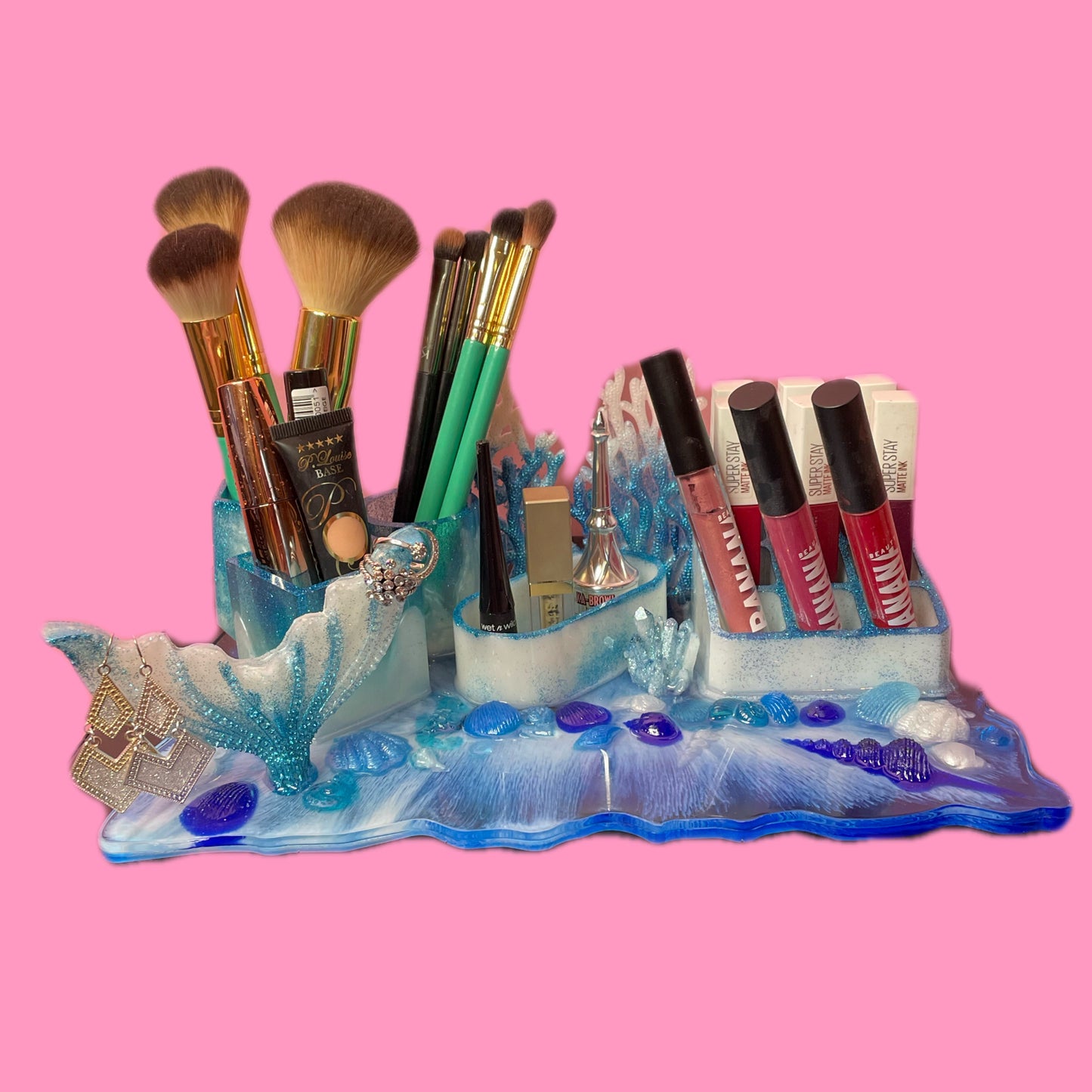 Makeup Tray Ocean Blue