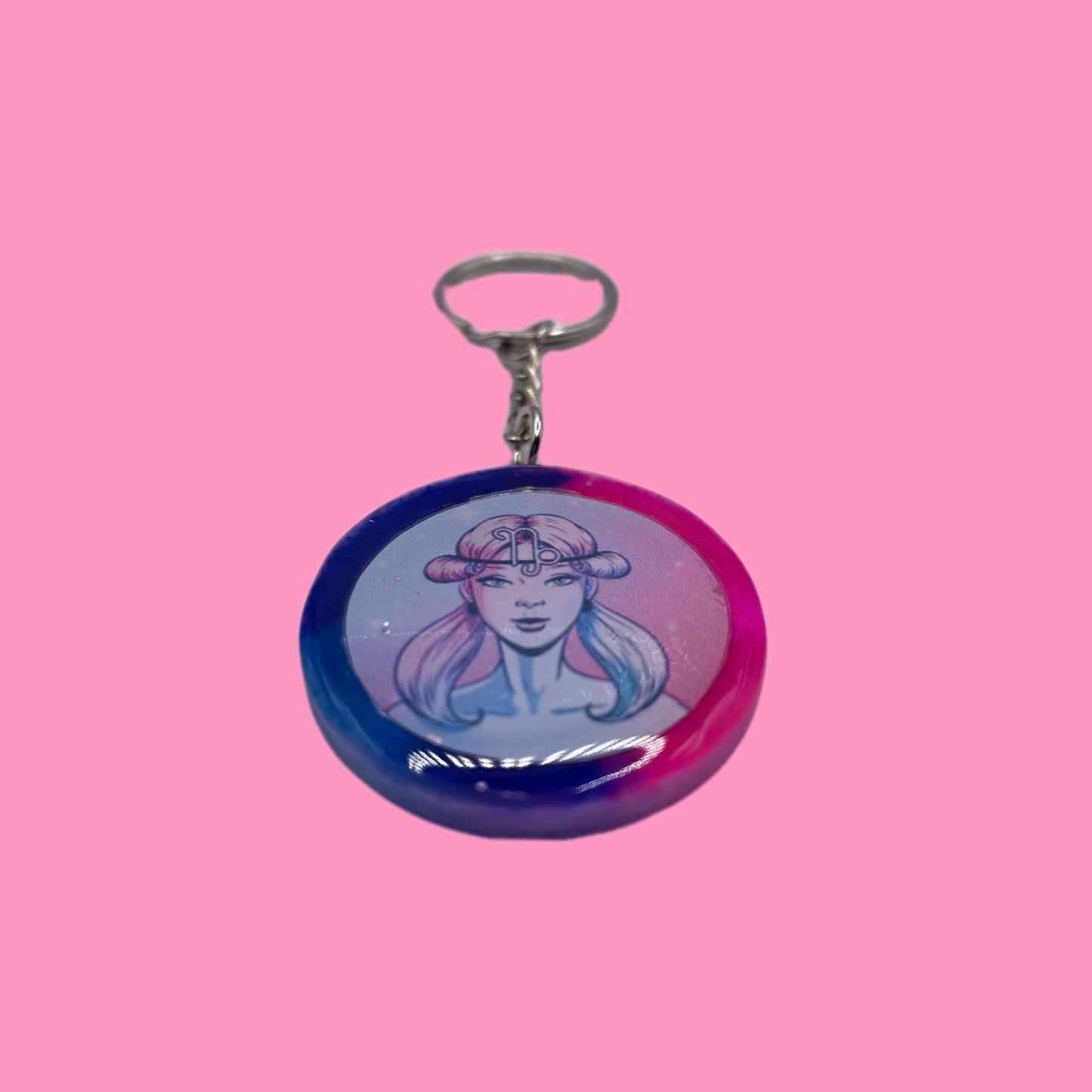 Signe astrologique rose et bleu