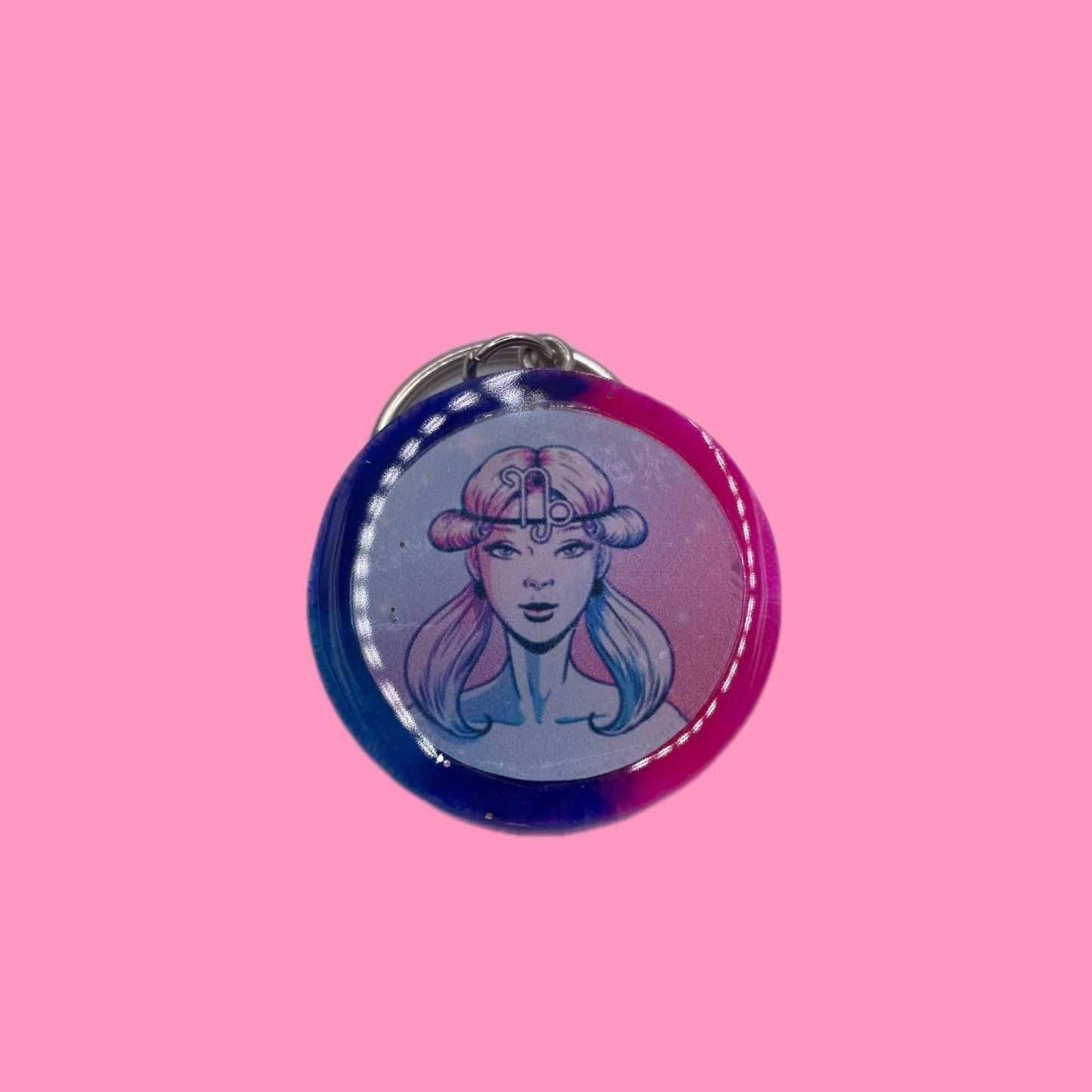 Signe astrologique rose et bleu
