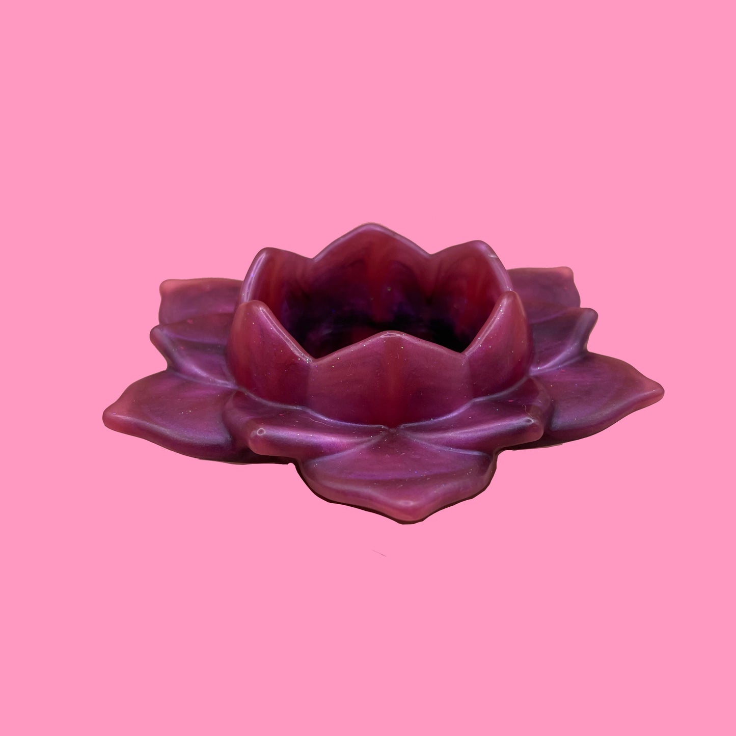 Violet candle holder