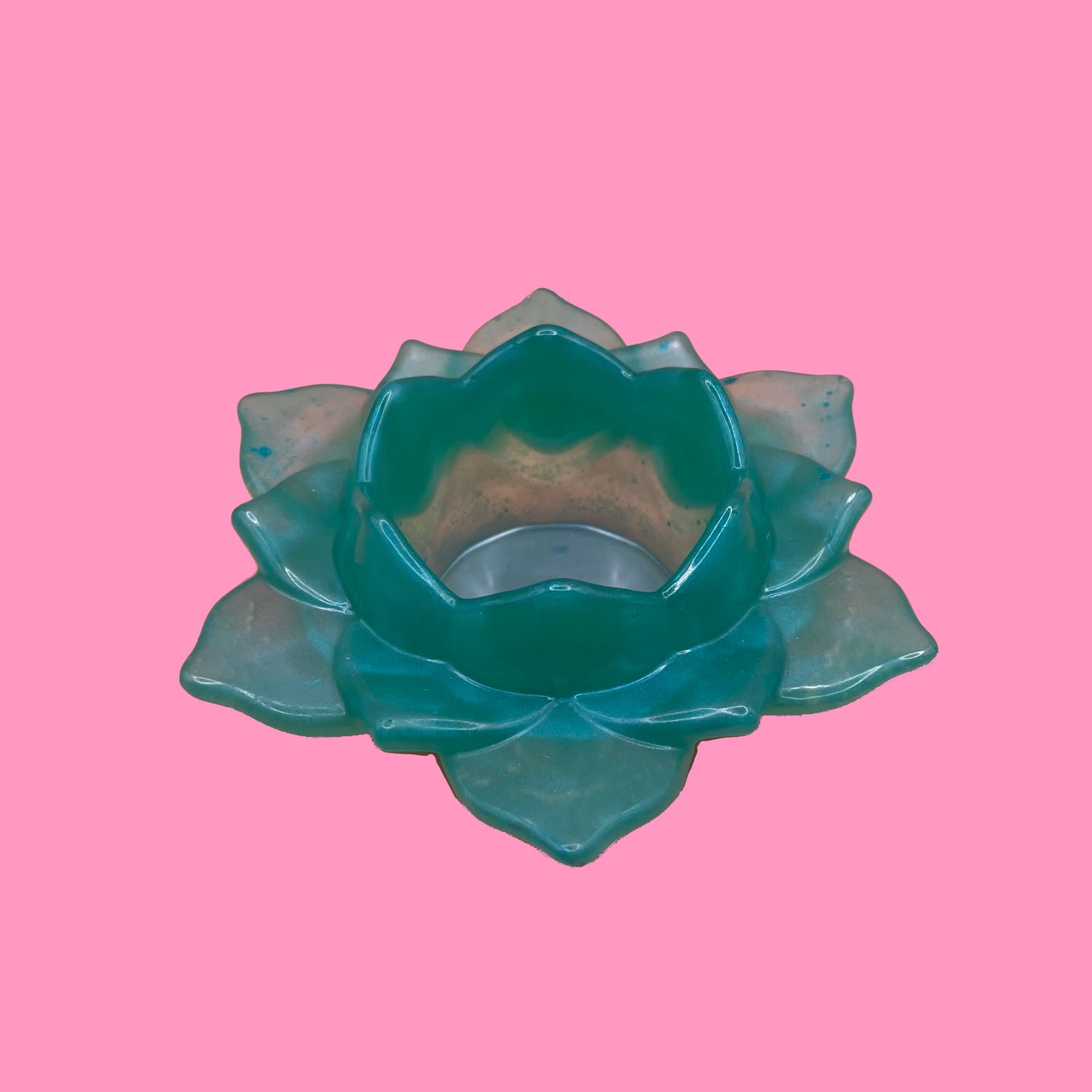 Turquoise candle holder