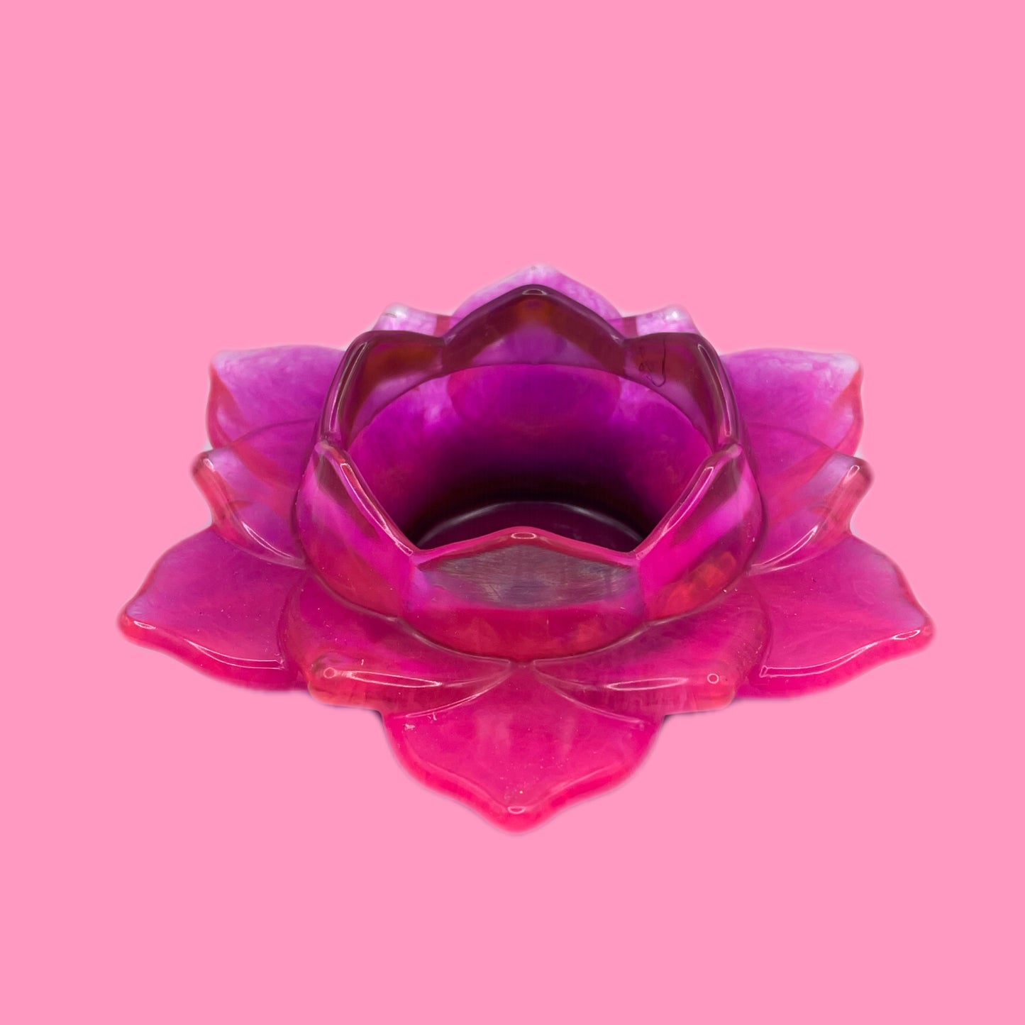 Pink candle holder