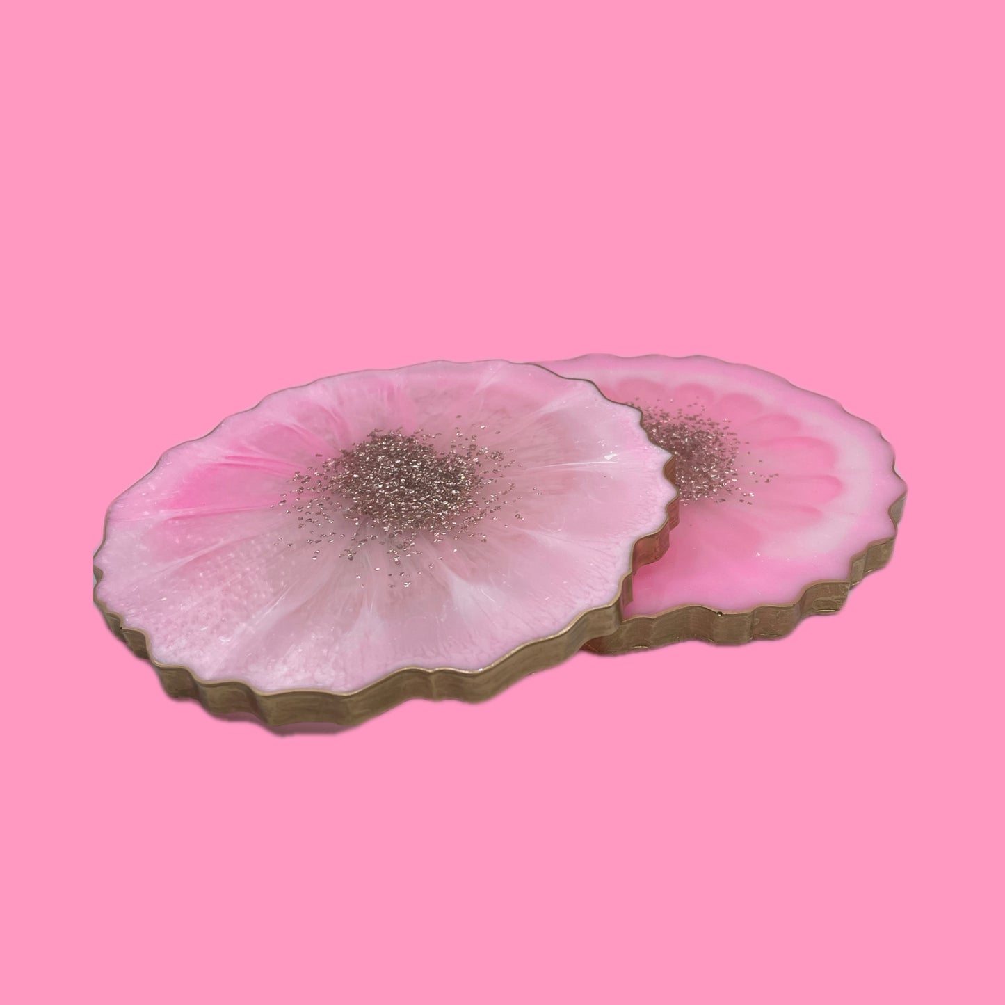 Rose & Gold coasters (set of 2)