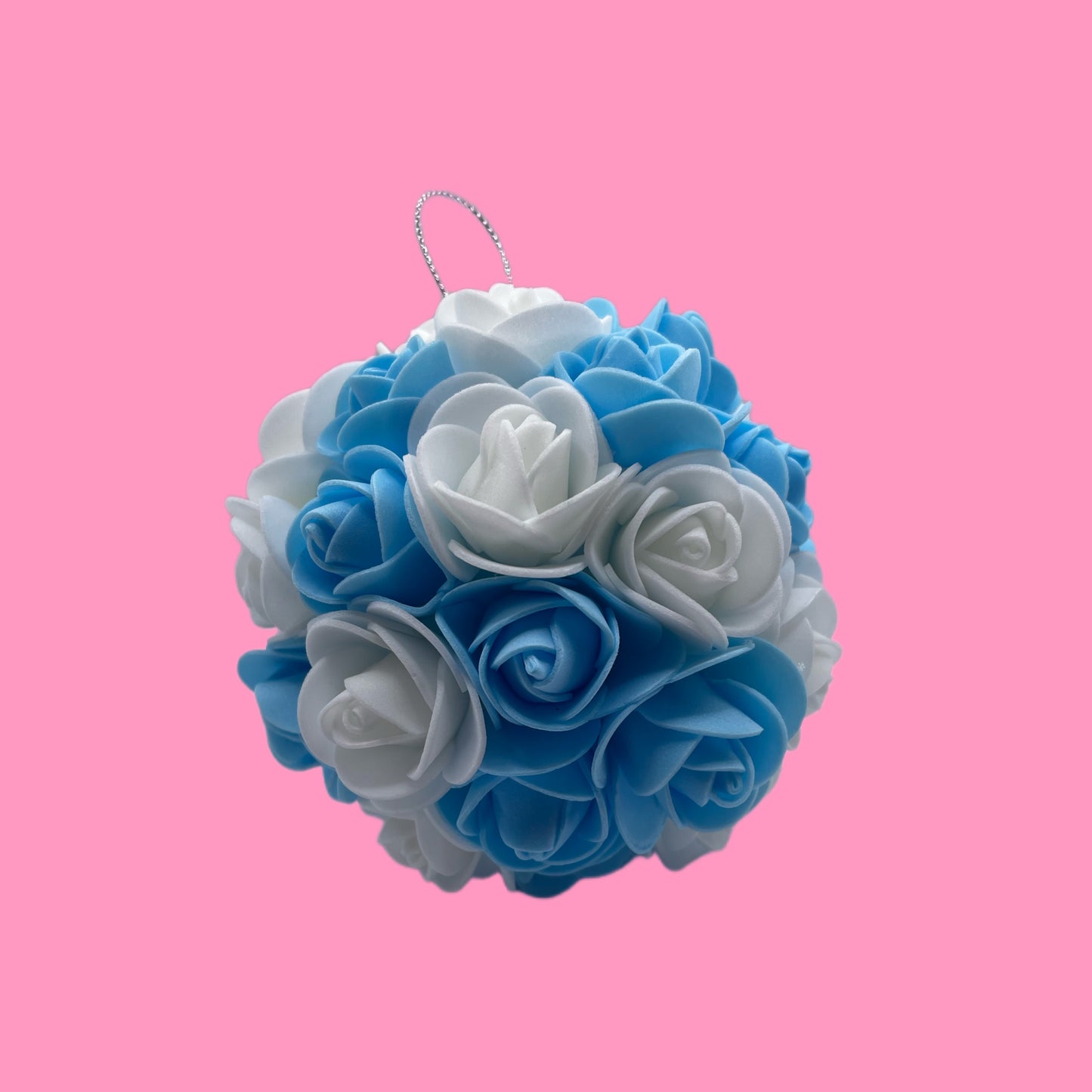 Blue and white ball